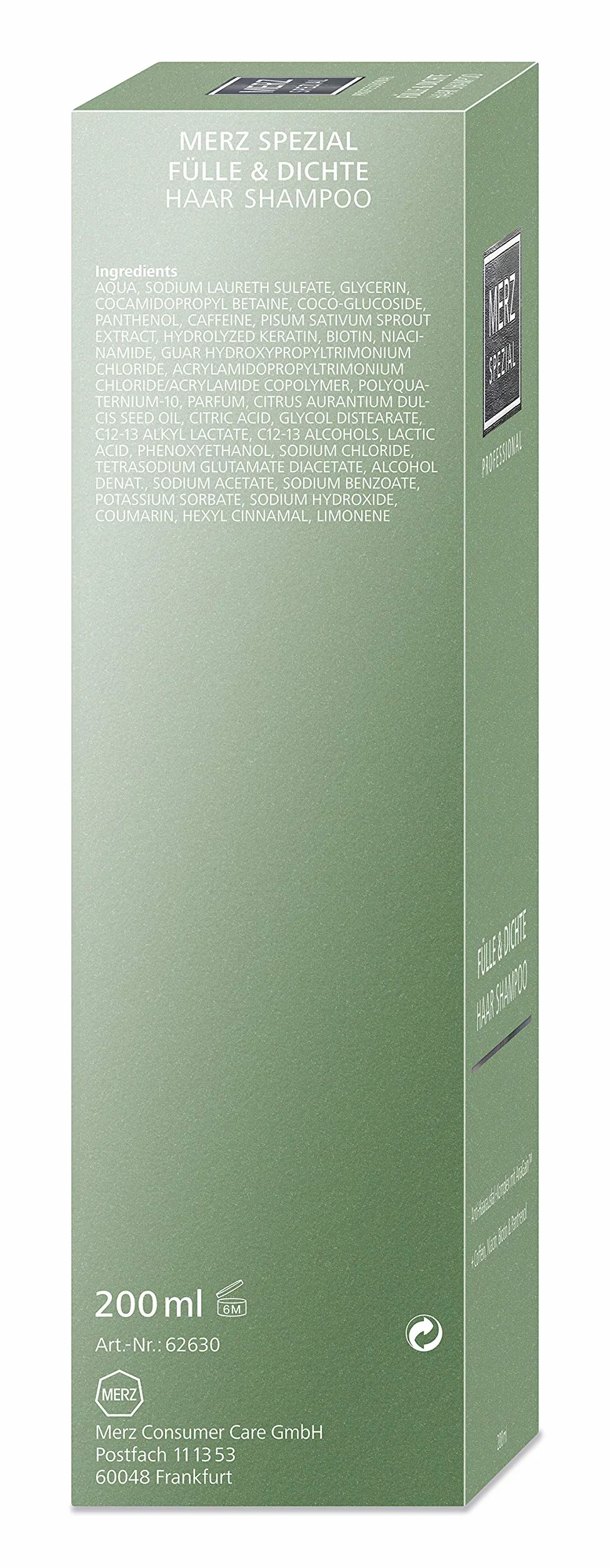 Merz Spezial Professional Szampon do włosów Pełność & Gęstość - dla większego wzrostu włosów & objętości z keratyną, kofeiną, biotyną (1 x 200 ml)