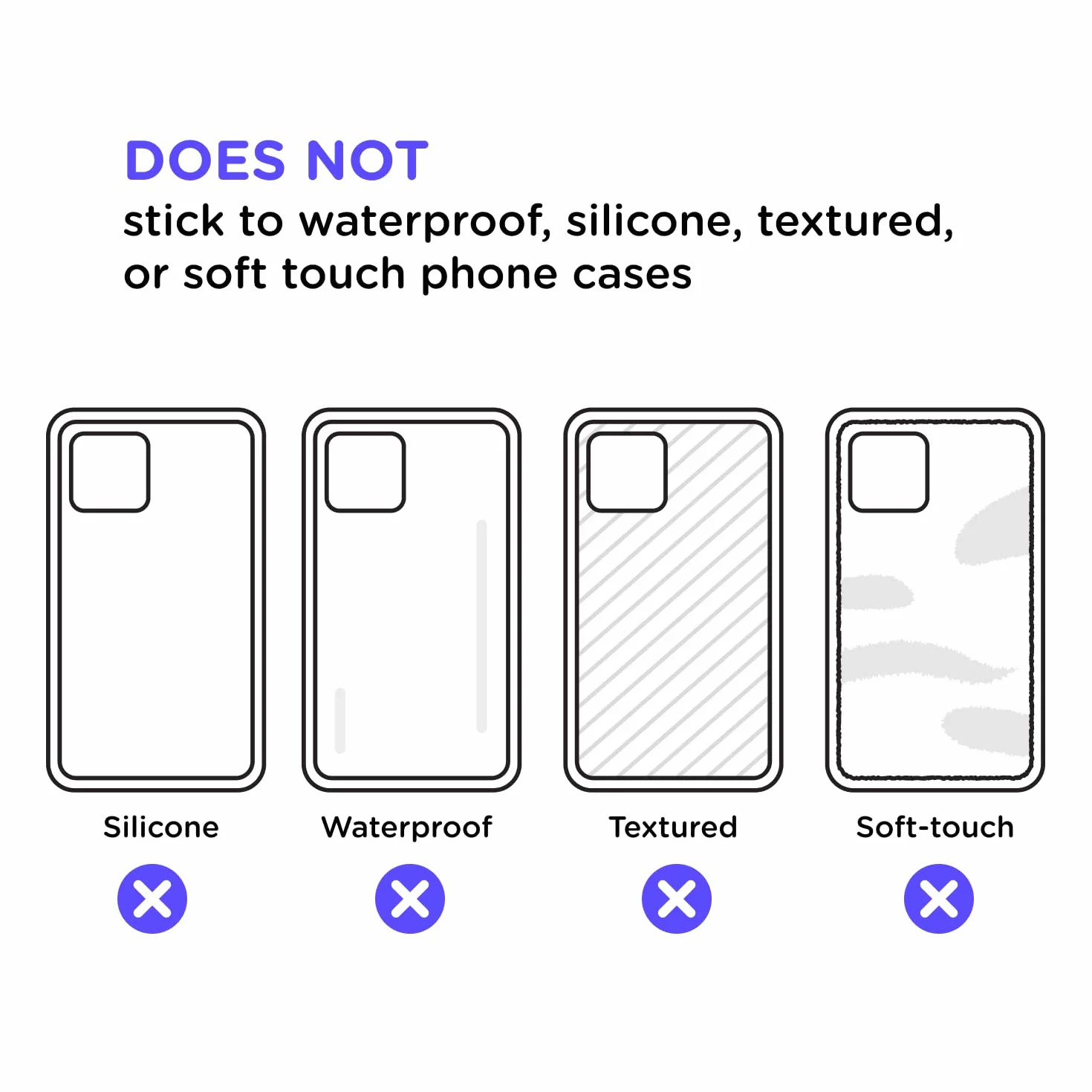 PopSockets Uchwyt na telefon na bazie roślin z rozszerzaną podpórką, przyjazny dla środowiska - fioletowe pola