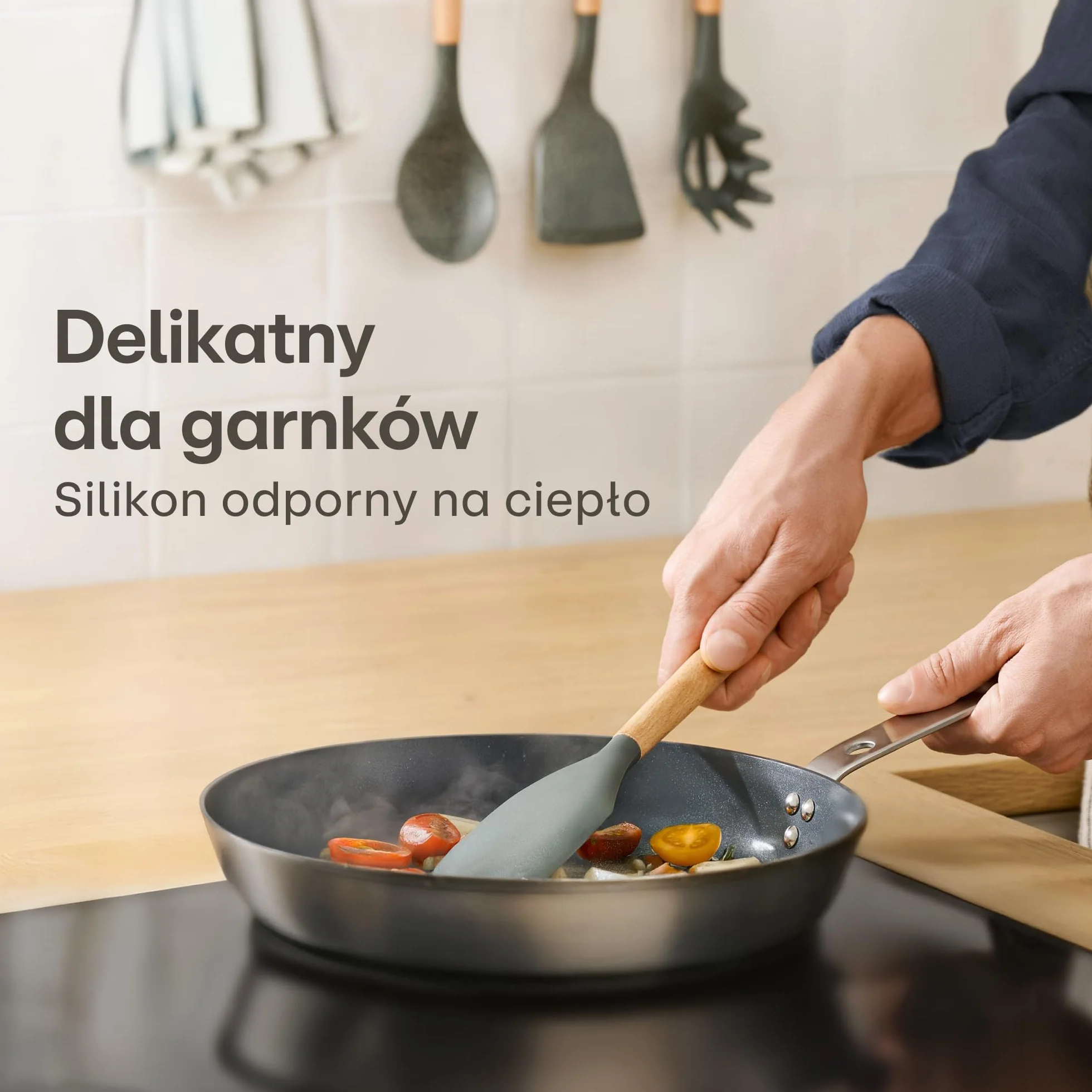 Zestaw Przyborów Kuchennych 8-Częściowy z Żaroodpornym Silikonem Certyfikat FDA