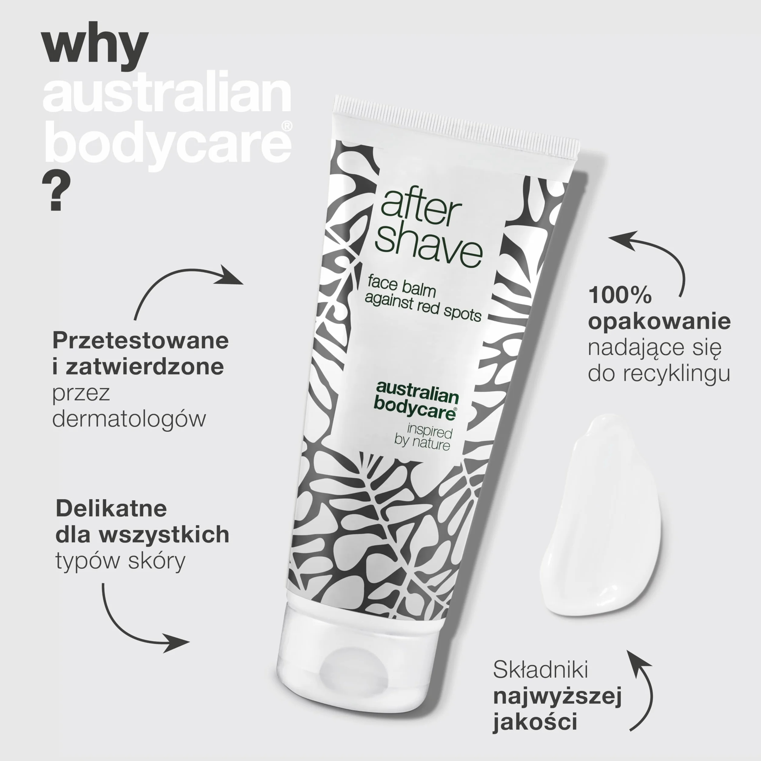 Australian Bodycare After Shave balsam dla mężczyzn, 100ml | Łagodzi podrażnienia i eliminuje zadrapania i czerwone plamy | zmniejsza wrastające włoski | Z 100% Olejkiem z Drzewa Herbacianego