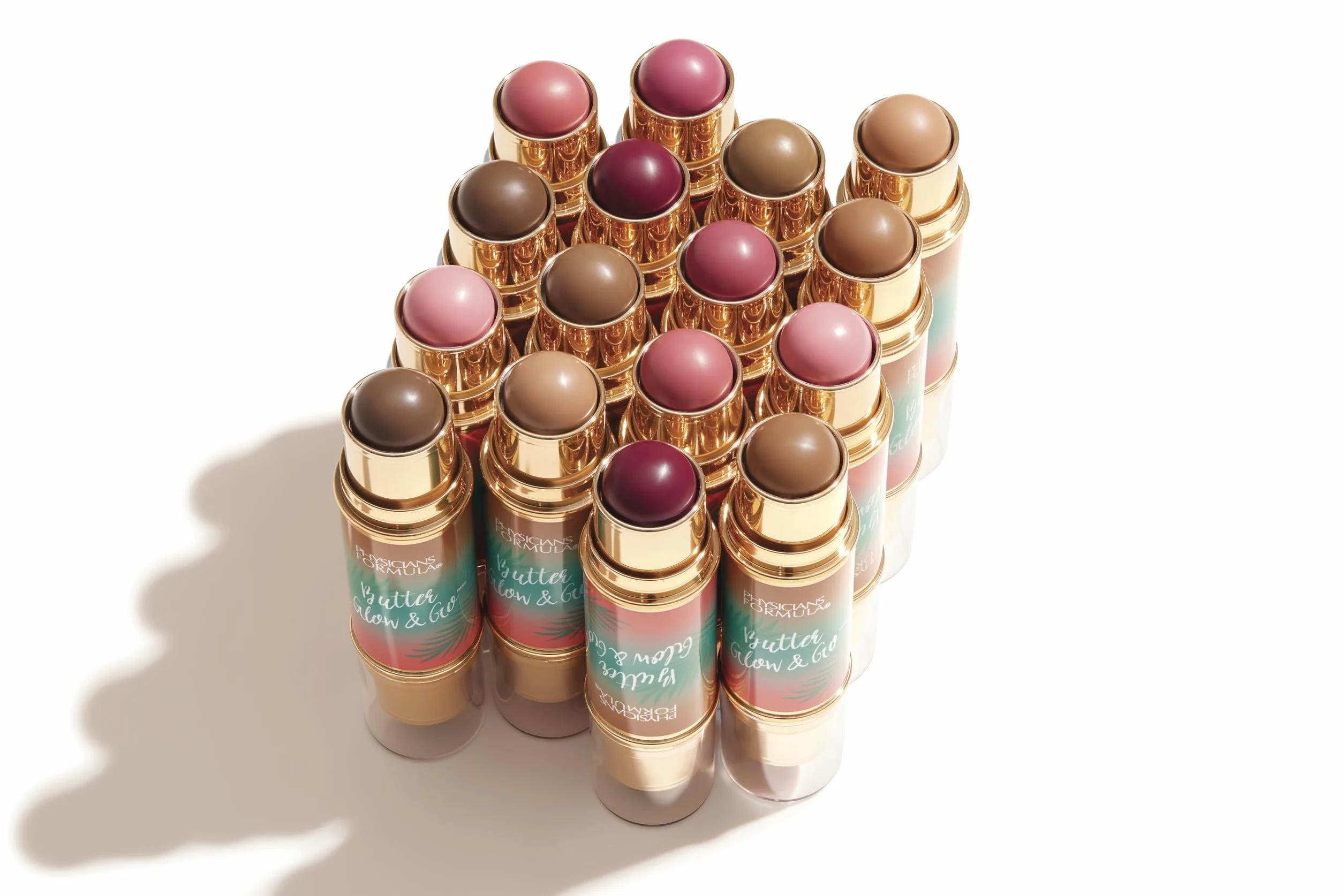 Physicians Formula Butter Glow & Go, Dual-Ended Multiuse Makeup Stick for Cheeks, Eyes and Lips, Complementary Shades for Bronzing, Contouring and Blush, Beachy Pink