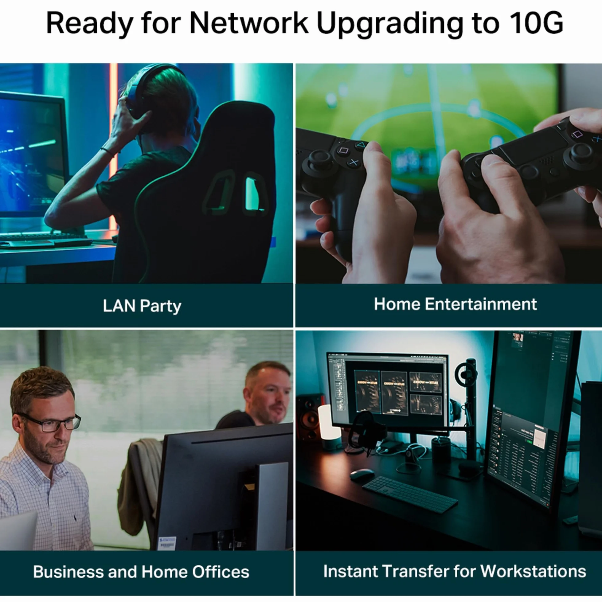 TP-Link TL-SX105 | 5-Portowy przełącznik 10G | Desktop | Plug and Play | Bez wentylatora