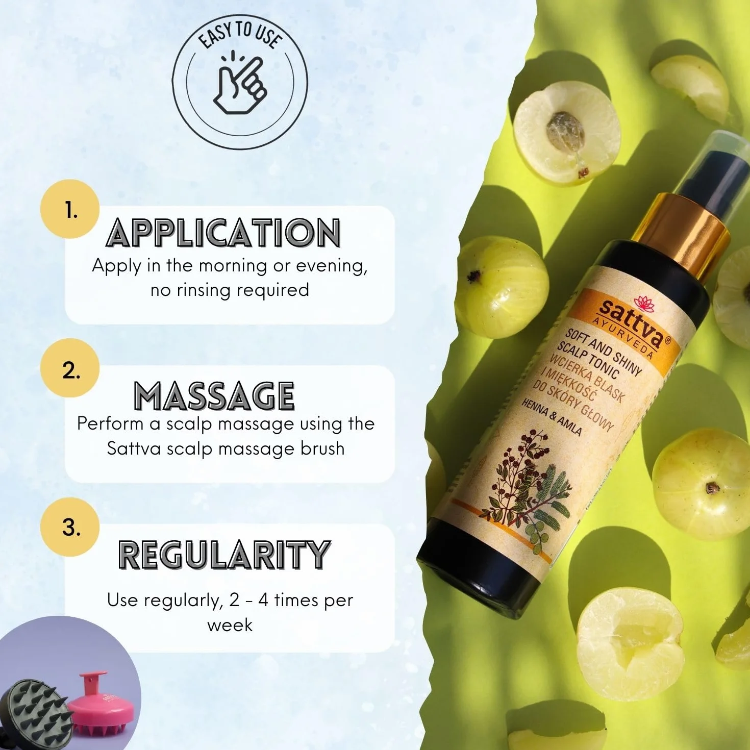 Sattva Ayurveda Wcierka do skóry głowy Tonik do włosów 100 ml