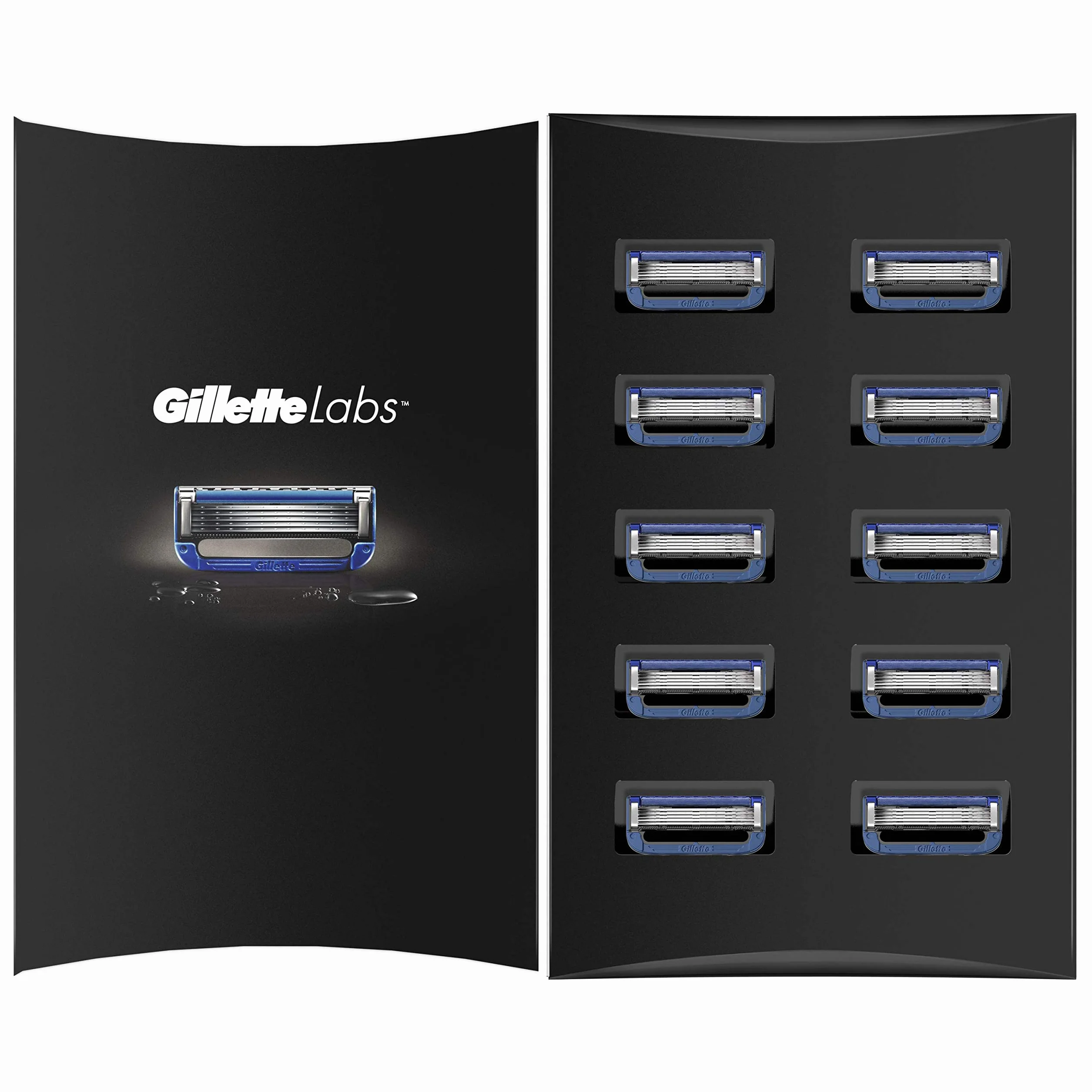 Gillette ‎7702018521272 Podgrzewane Ostrza Golarki Dla Mężczyzn, 10 Sztuk, Srebrny, Niebieski