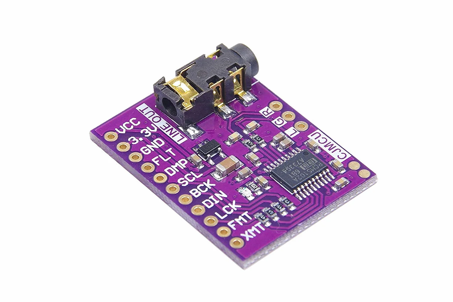 DollaTek PCM5102A konwerter cyfrowo-analogowy PLL modu? g?osowy stereo DAC karta d?wi?kowa 3,5 mm gniazdo stereo 24 bity cyfrowy modu? audio dla Raspberry Pi