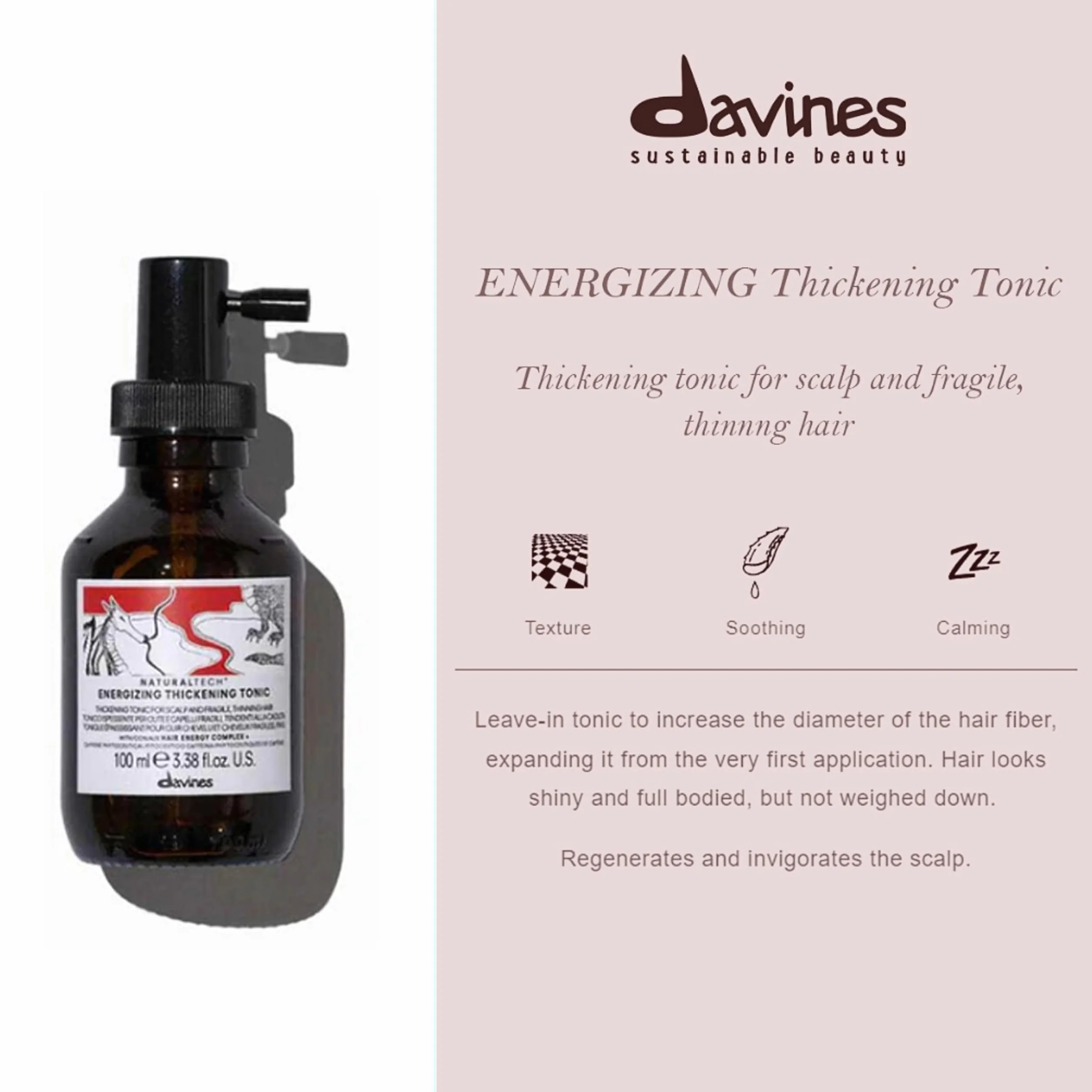 Davines Naturaltech Energizing Zagęszczanie włosów Tonic 100ml