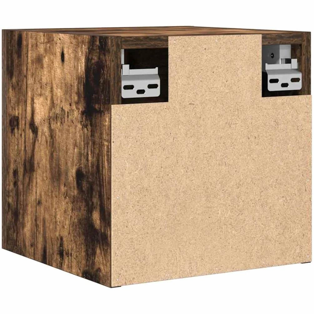 vidaXL Wiszące szafki TV, 4 szt., przydymiony dąb, 30,5x30x30 cm
