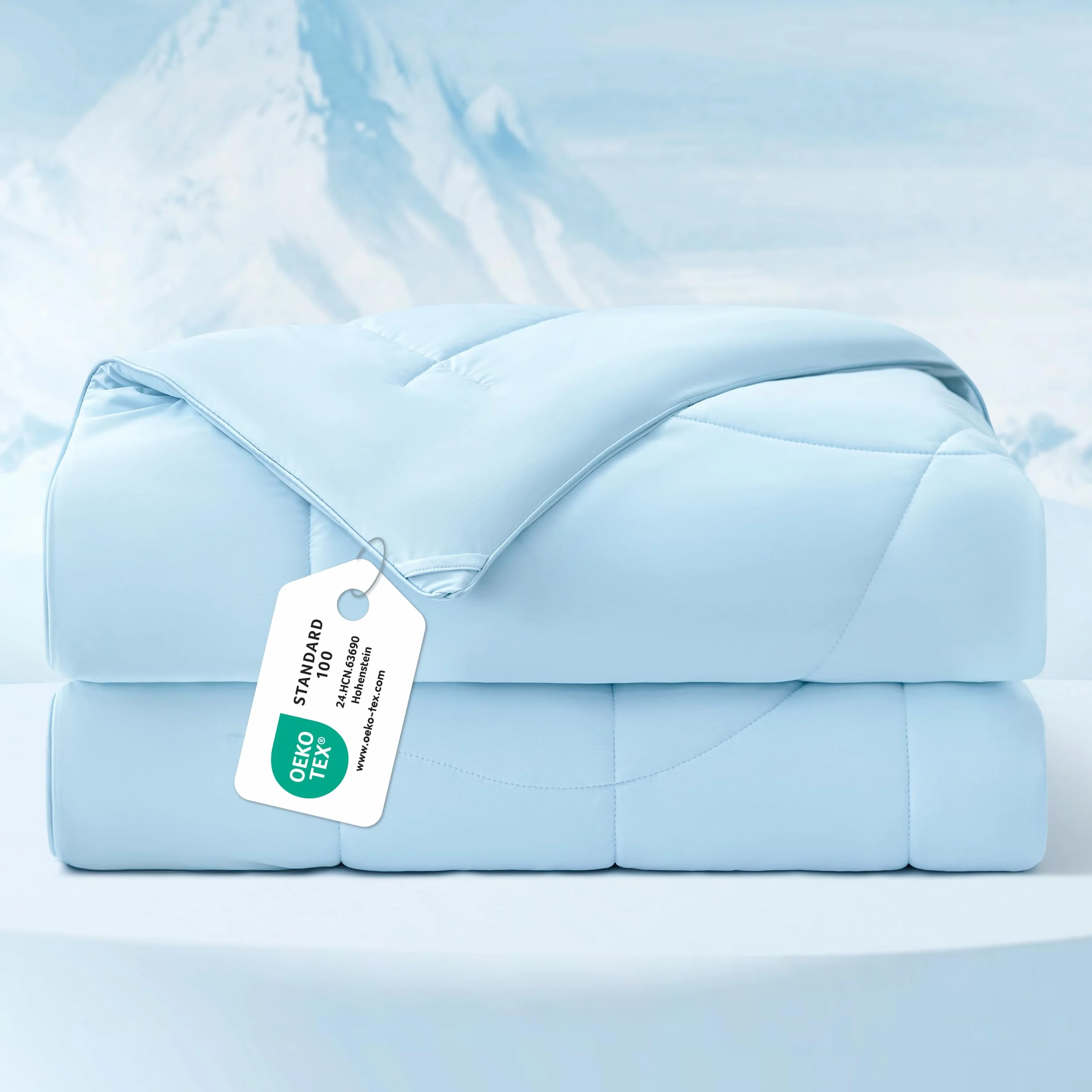BEDSURE Dwustronna kołdra chłodząca na lato 200 x 200 – chłodząca kołdra Arc-Chill Q-Max > 0,4, lekka i cienka kołdra chłodząca na lato, na nocne poty i ciepłe śpiochy, biała
