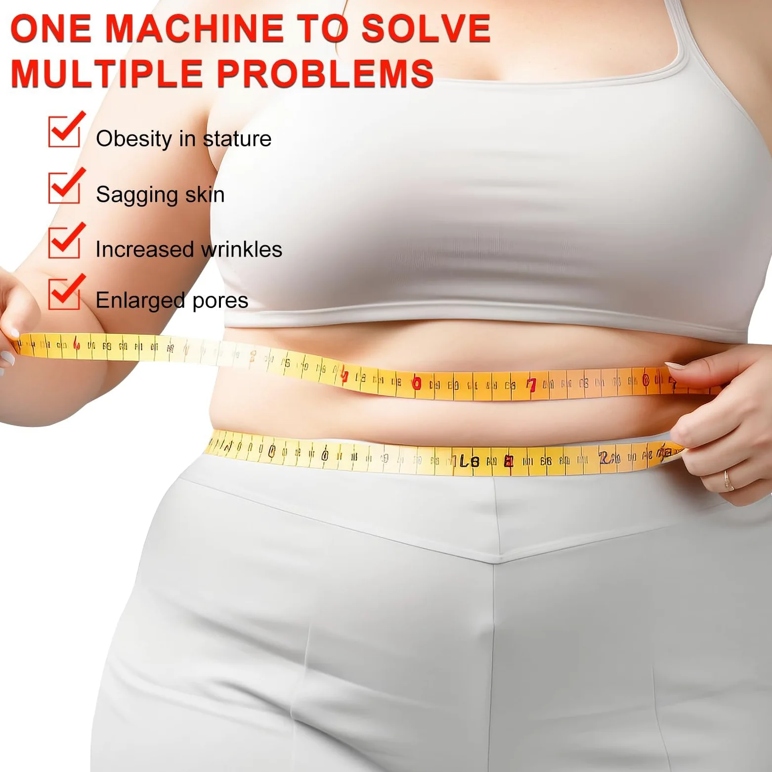 Body Shaper Beauty Machine - 4 w 1 RF kawitacja próżniowa wielobiegunowe urządzenie do pielęgnacji skóry, domowy masażer do ramion, talii i brzucha