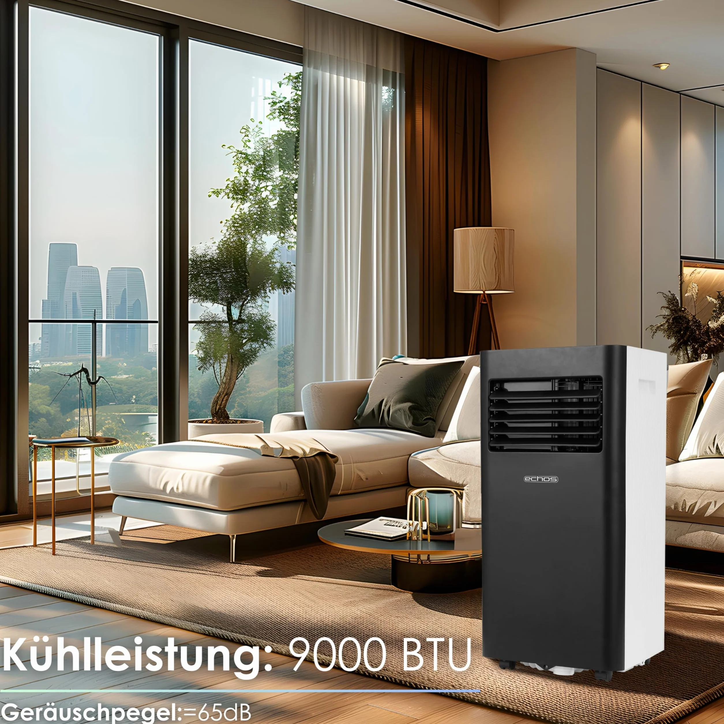 Klimatyzator przenośny 3 w 1 9000 BTU WIFI z pilotem 24h timer