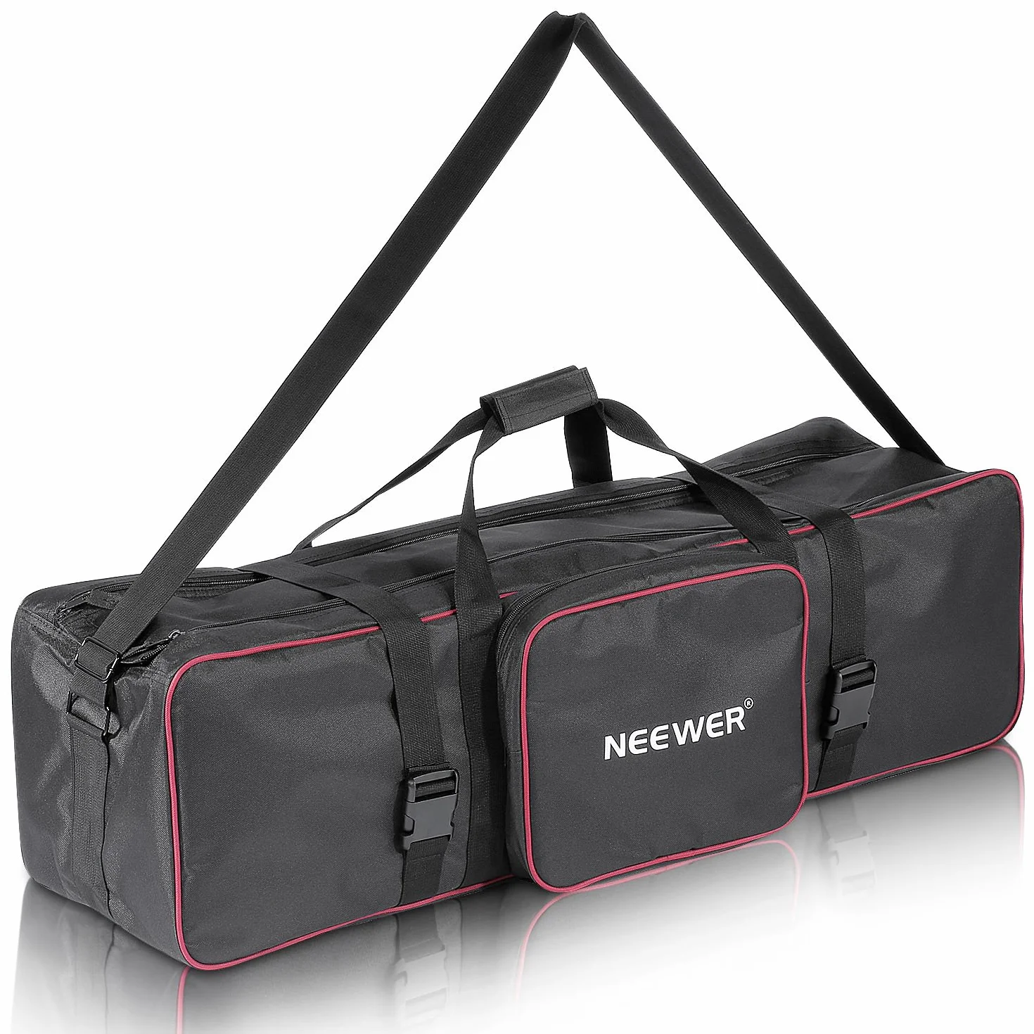 Neewer 30 cali x 10 cali x 10 cali / 77 cm x 25 cm wytrzymała pokrowiec z paskiem na ramię do stojaka na światło studia, statywów, tła, odblaski, parasol, softbox i zestaw oświetlenia stroboskopowego (CB-05)