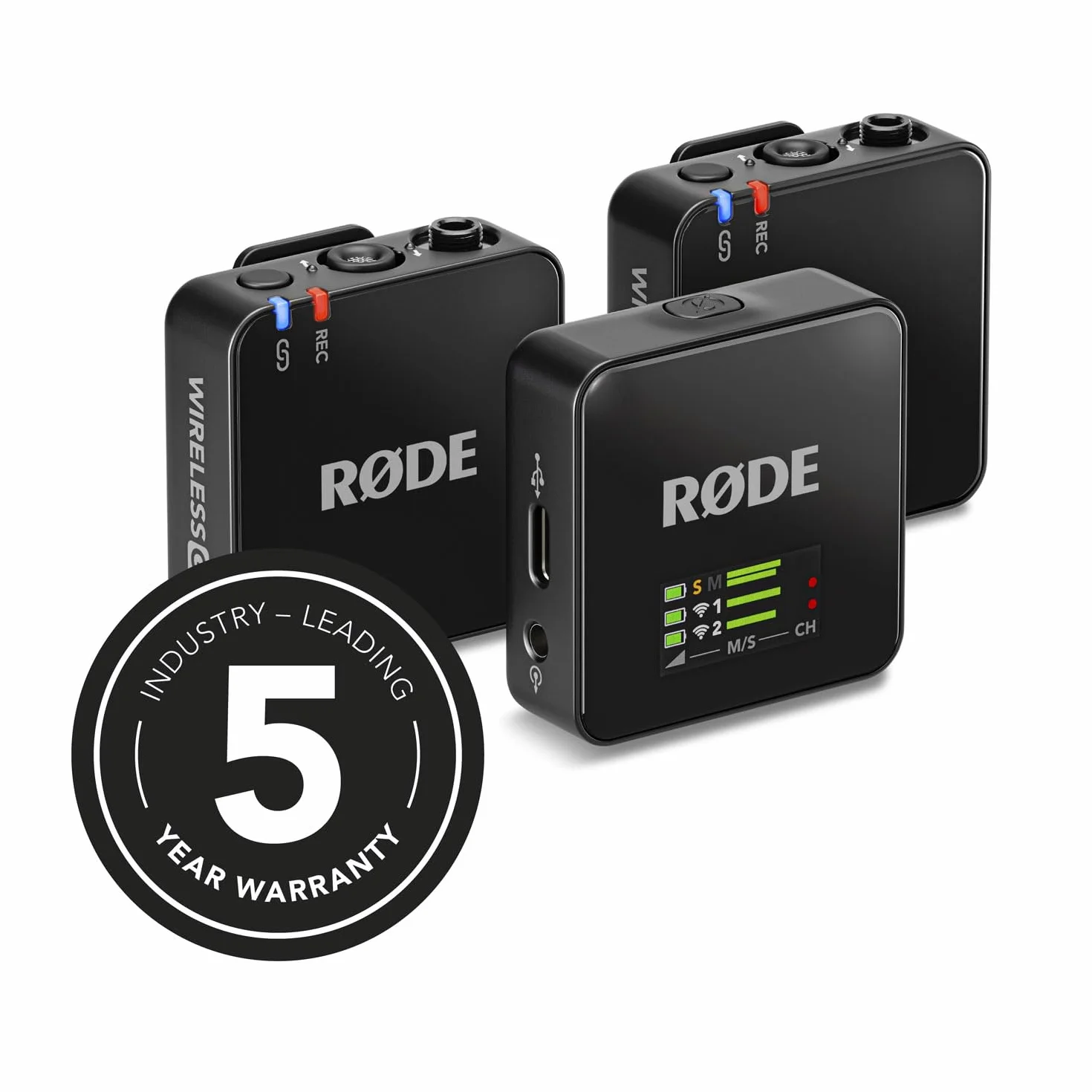 Rode Wireless GO Gen 3 bezprzewodowy 2-kanałowy system mikrofonowy z adapterem ręcznym Interview GO i futrzaną ochroną przed wiatrem