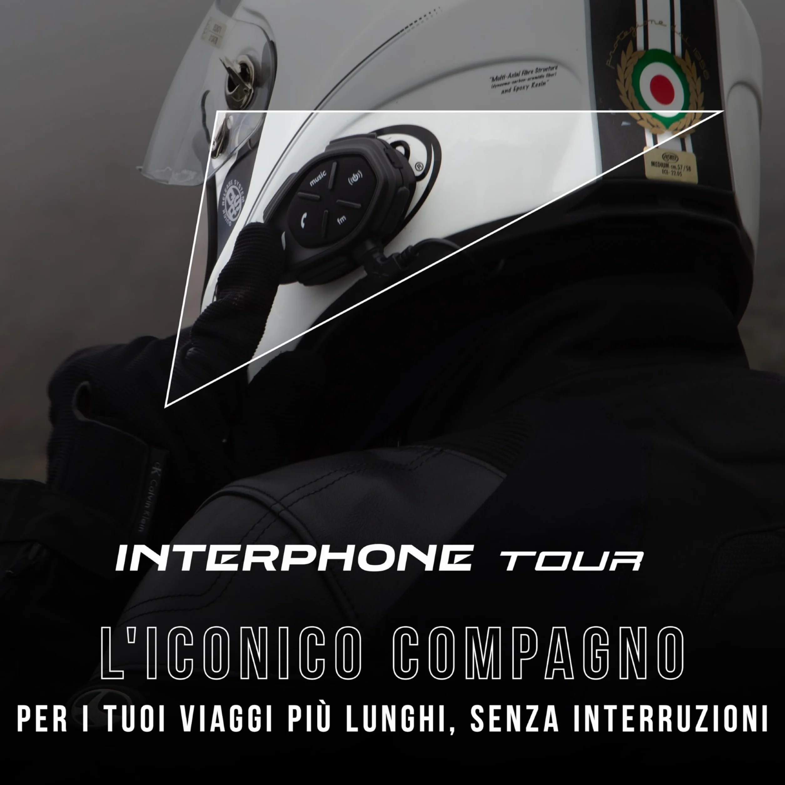 Interphone INTERPHOTOUR Zestaw Słuchawkowy, Czarny, M