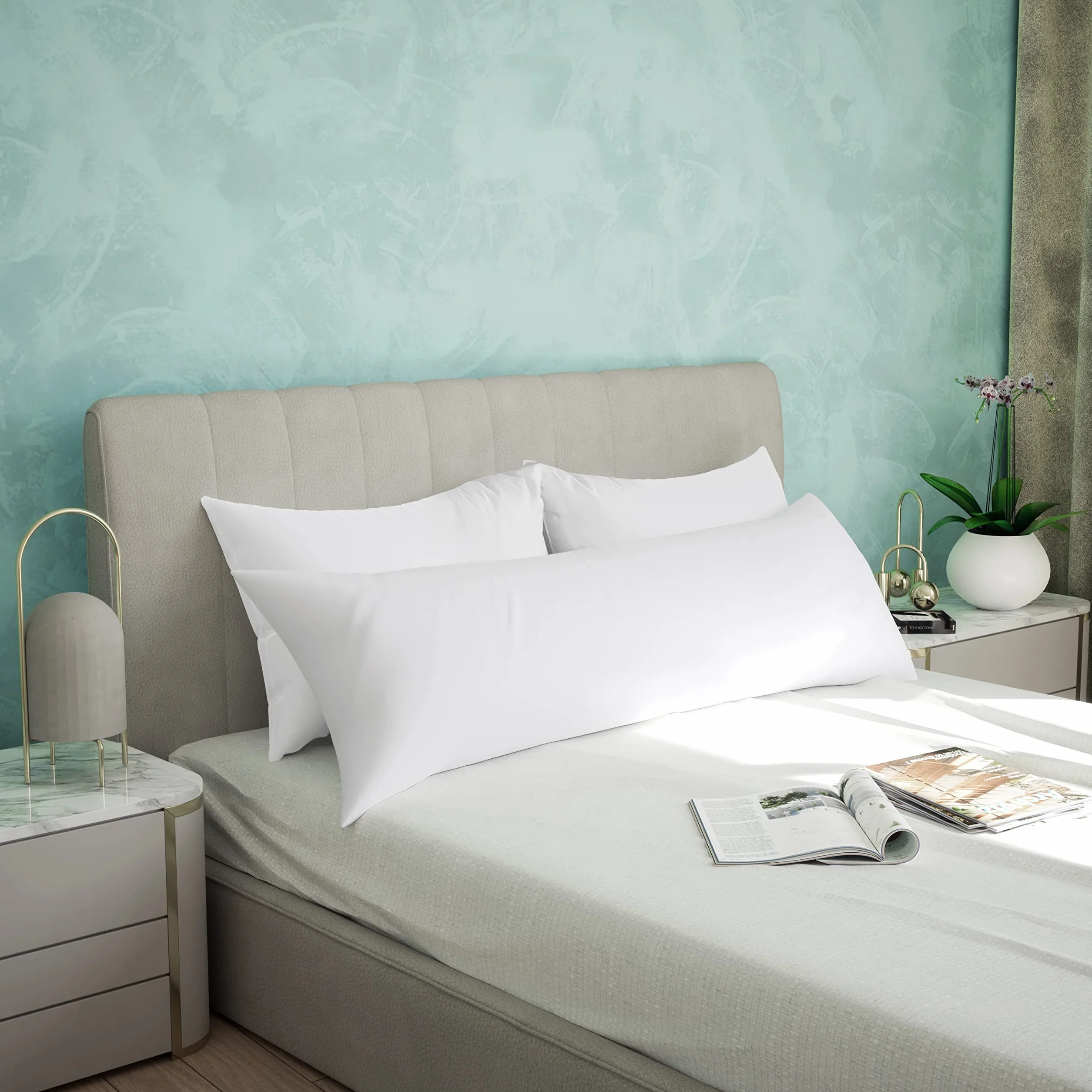 Utopia Bedding Poduszka do Spania na Boku, długa poduszka ciążowa 40x145 cm