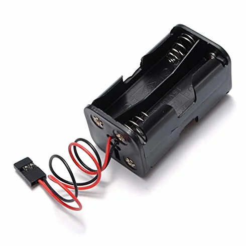 Pudełko na baterie obudowy odbiornika 4 AA RC model 6v wtyczka serwo