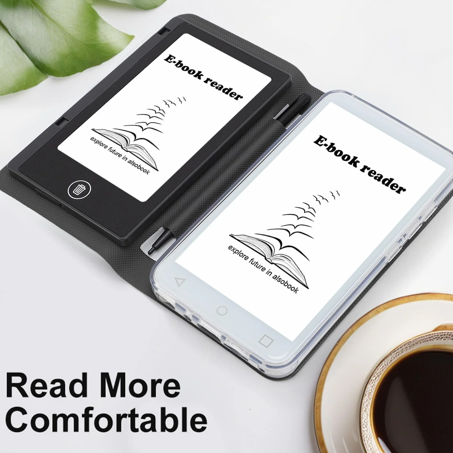 Czytnik Ebooków z Ekranem Dotykowym, Wyświetlacz 5 Cali 480x854, Wi -Fi, 2GB 16 GB Pamięci, Regulowany Rozmiar Czcionki, System Operacyjny 5.1 z Słuchawkami