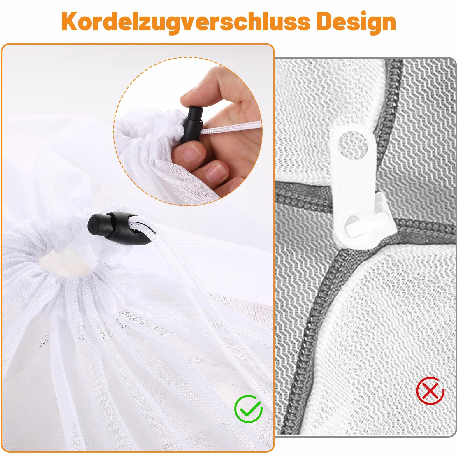 Dntorx 4 siatki na pranie do pralki, worki na pranie, worek na pranie, worek na pranie, worek ze sznurkiem do ściągania koszulek, swetrów, płaszczy, dżinsów, bielizny, ubrania dla niemowląt (40 x 50