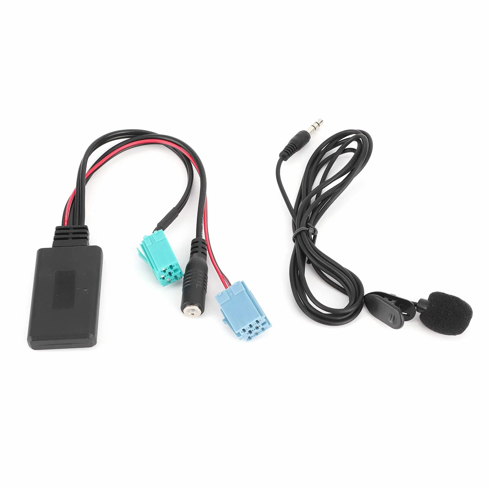 Kabel Audio Bluetooth, 6-pinowy Adapter Samochodowy AUX Adapter Samochodowy Stereo AUX-IN ze Złączem Audio Mikrofonu Zamiennik dla/Espace/Megane