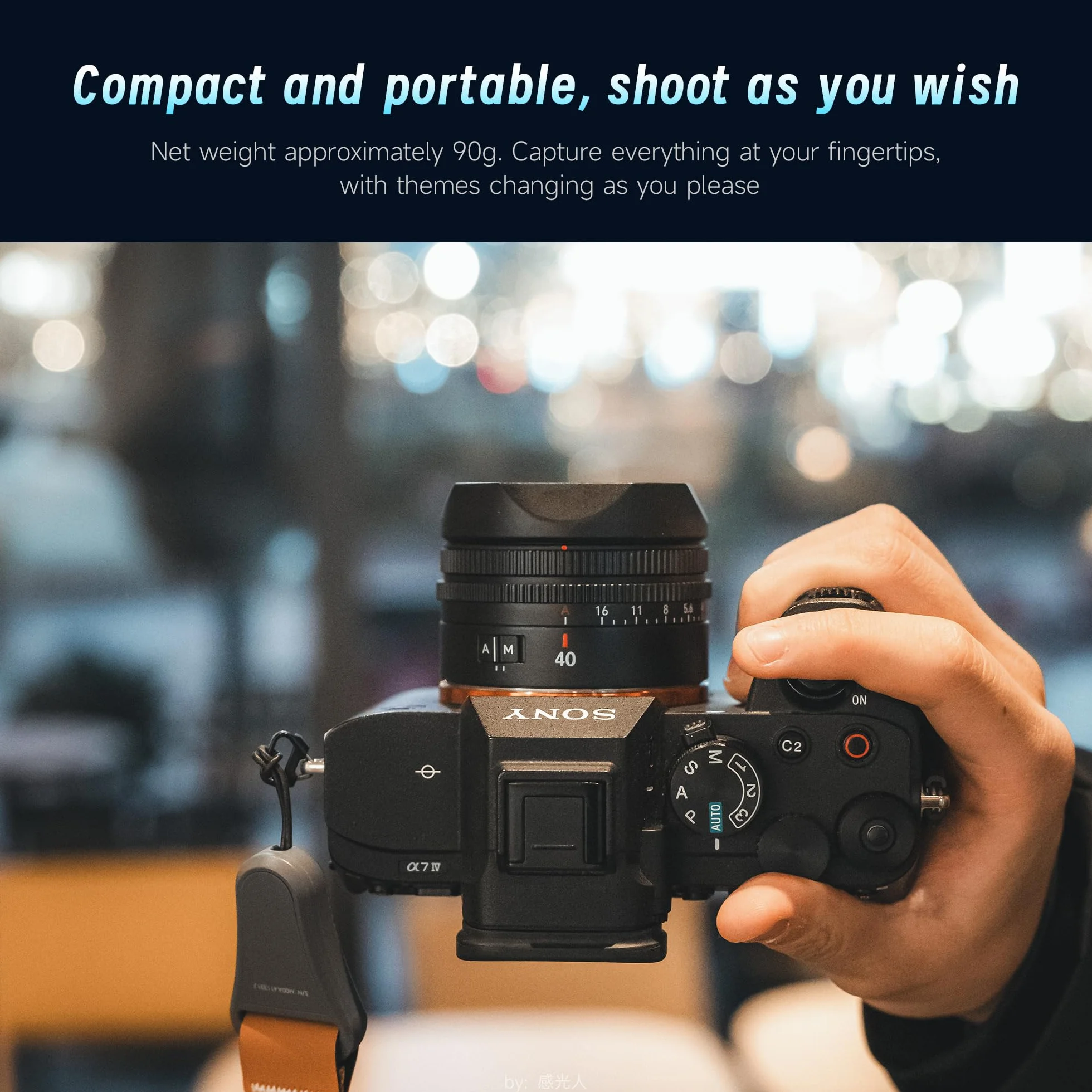 7artisans AutoFocus 40 mm F2.5 Full Frame obiektyw z obsługą trybu automatycznego/ręcznego do Sony FX A1, A9, A7M, A7R, A7S, A7C, ZVE Series FX3, A9II, A7M2, A7S2