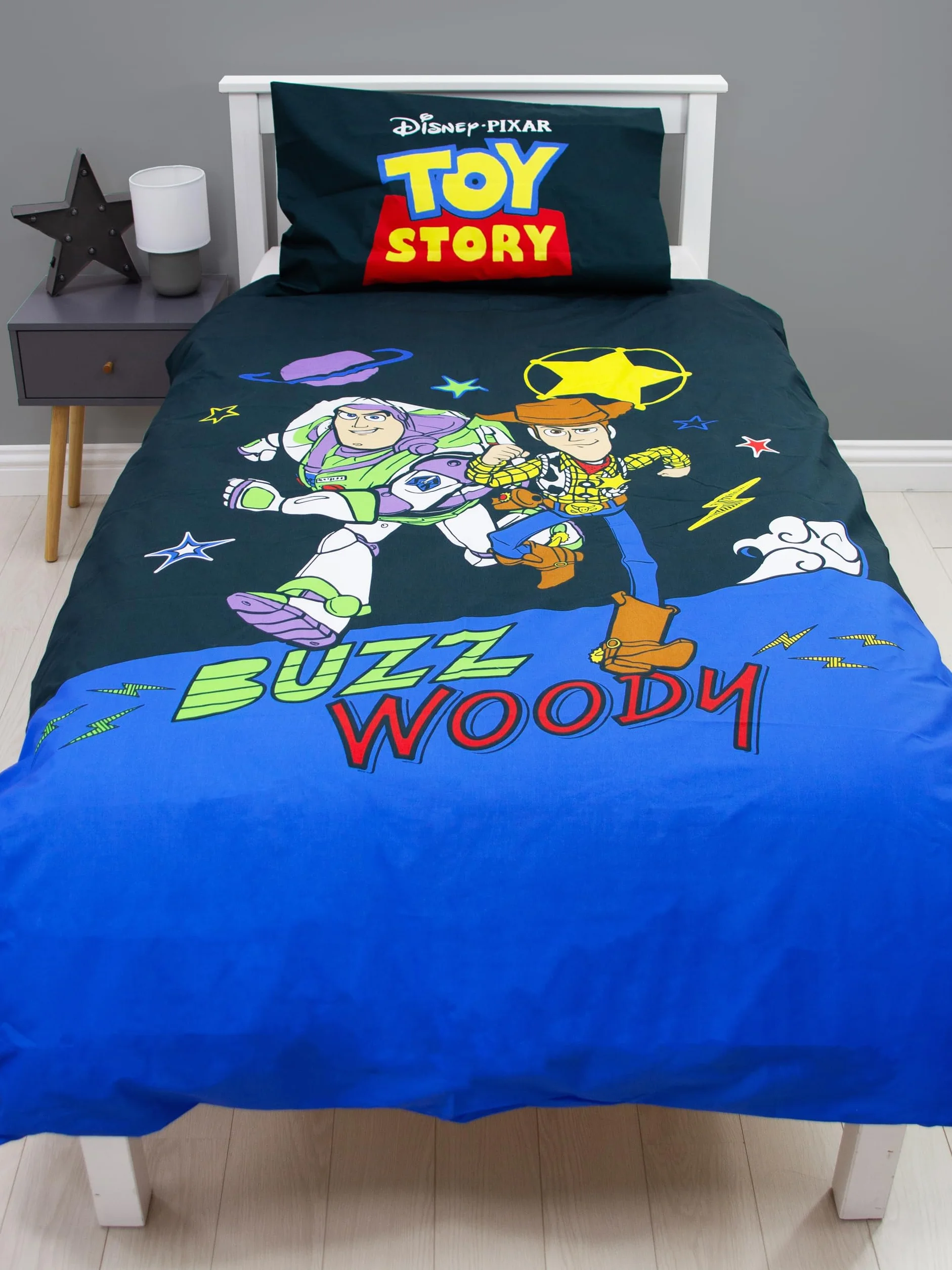 Zestaw Pościeli Disney Toy Story dla Chłopców Buzz Lightyear Woody Odwracalna