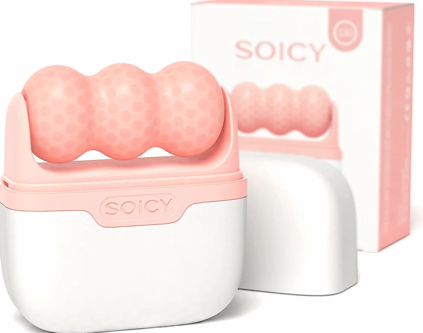 Ice Roller for Face and Eyes – narzędzie do pielęgnacji skóry twarzy z wałkiem 2 w 1 i etui do przenoszenia w celu zmniejszenia obrzęku i łagodzenia migrainy, pain. Prezent dla dziewcząt (różowy)