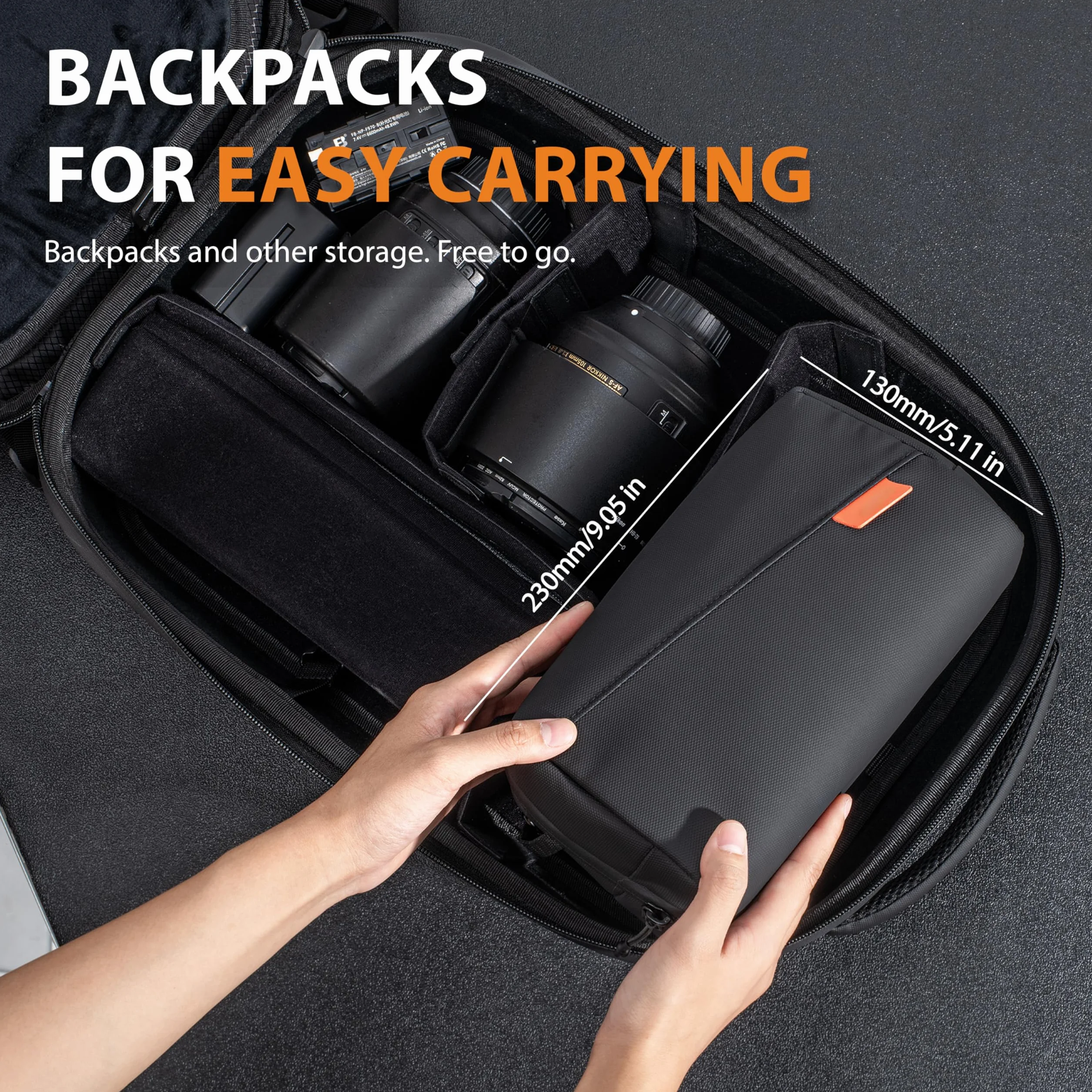 Tomat Pocket 3 Torba do Przenoszenia DJI Osmo Pocket 3/Osmo Mobile 6, Przenośna Duża Torba Podróżna Tech Pouch Organizer Wodoodporna Wielowarstwowa All in One dla Insta360 X4