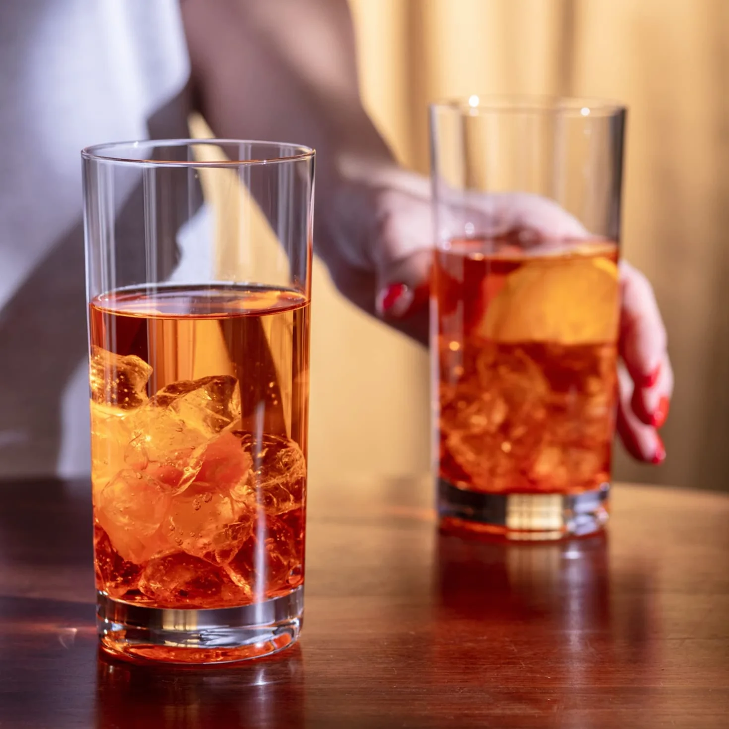 KROSNO Blended Wysokie Szklanki 350 ml 6 szt. Szkło Kryształowe Bez Ołowiu Long Drink