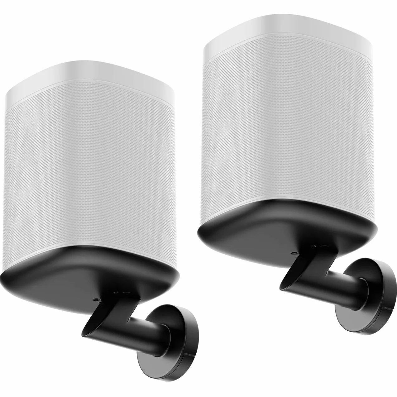 deleyCON 2x stały uchwyt ścienny do SONOS ONE (SL) i SONOS Play:1 uchwyt głośnikowy metalowy - Czarny