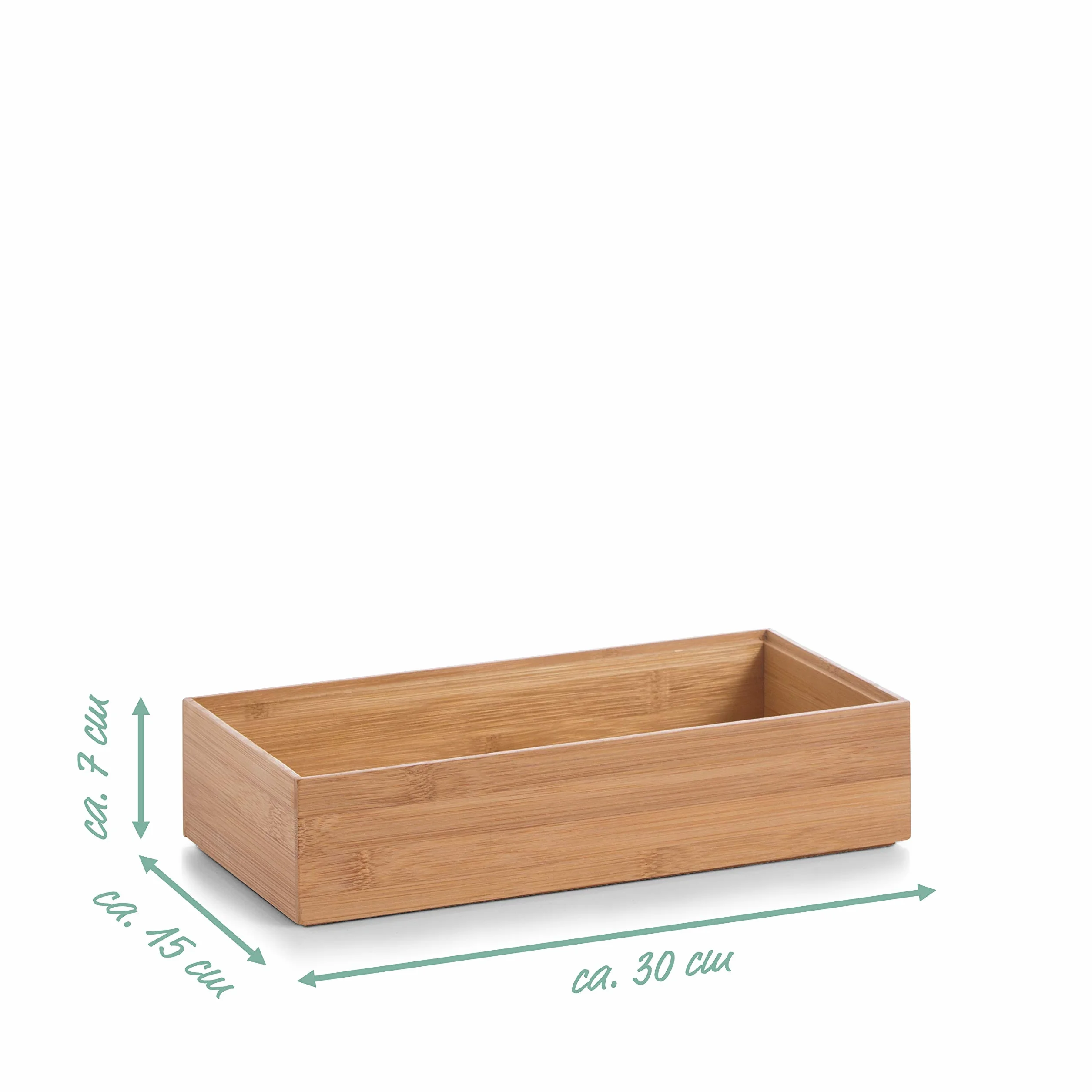 Zeller Pudełko do Przechowywania Bambus 30 x 15 x 7 cm