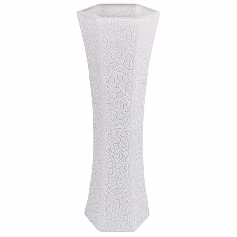 Wazon | wazon na kwiaty | wzór reliefowy 4 | wysokość 21,5 cm | srebrno-szary