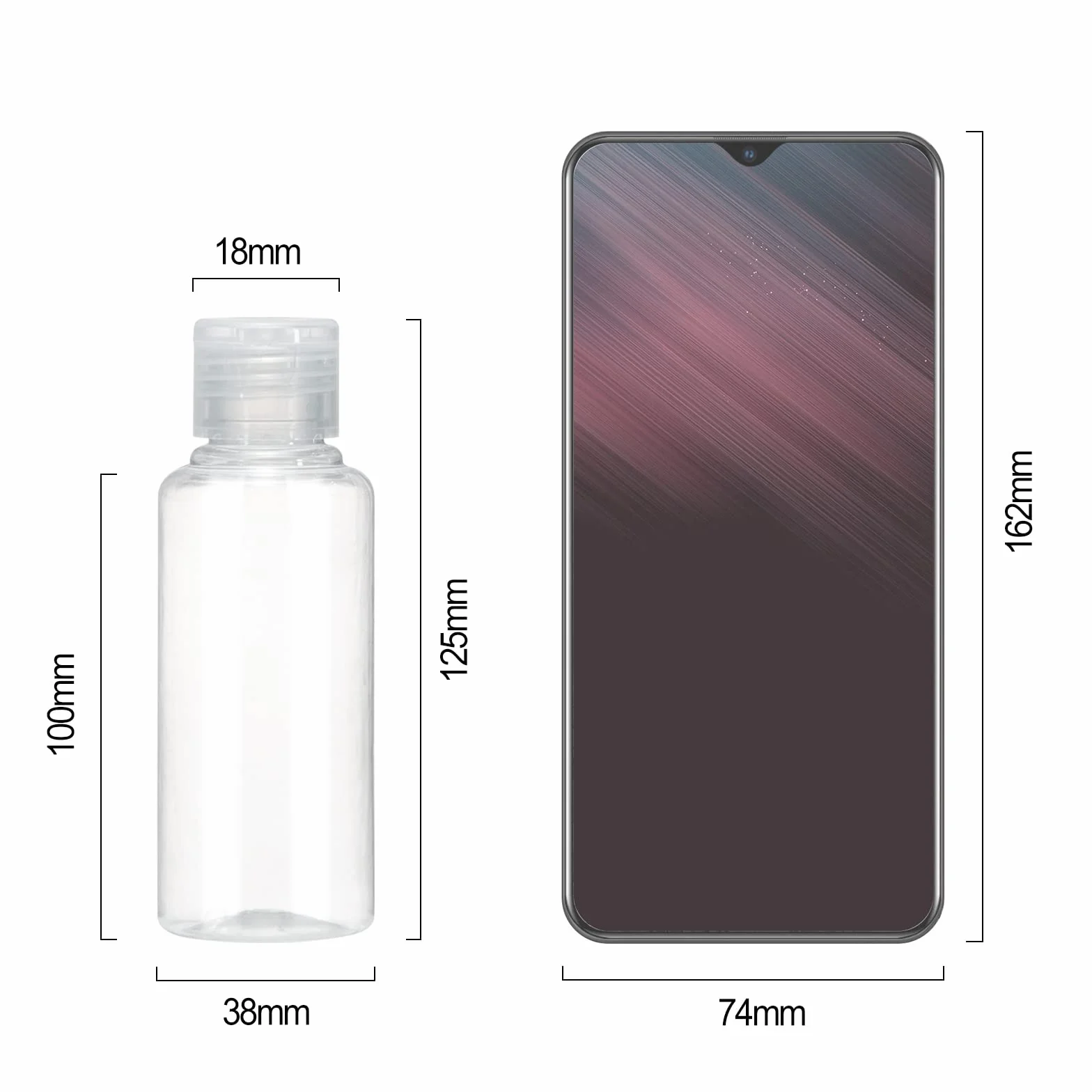 BillyBath Butelki podróżne do napełniania 100 ml 6 sztuk z lejkami przezroczyste plastikowe zestaw