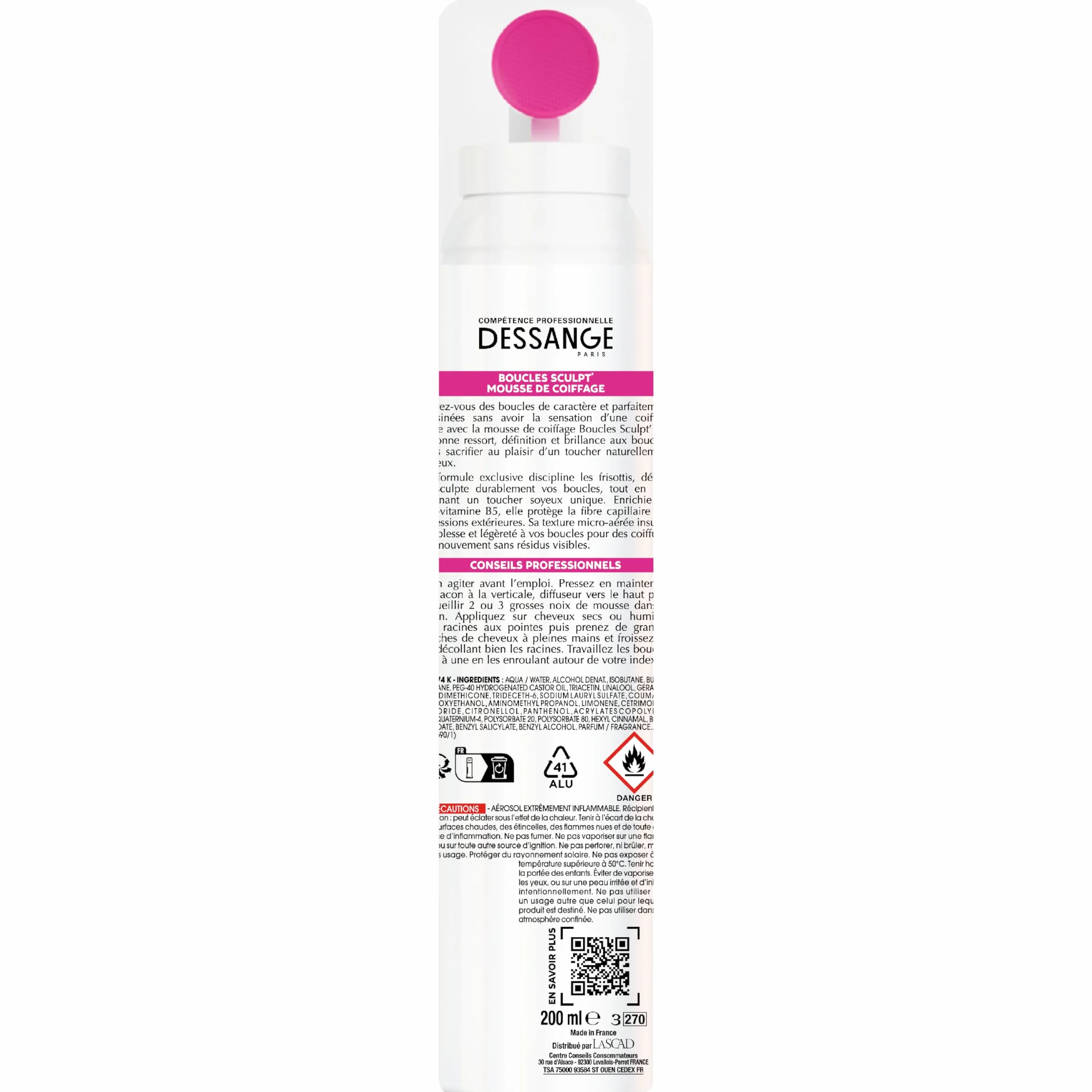 DESSANGE Coiffage Boucles Sculpt' Mousse 200 ml