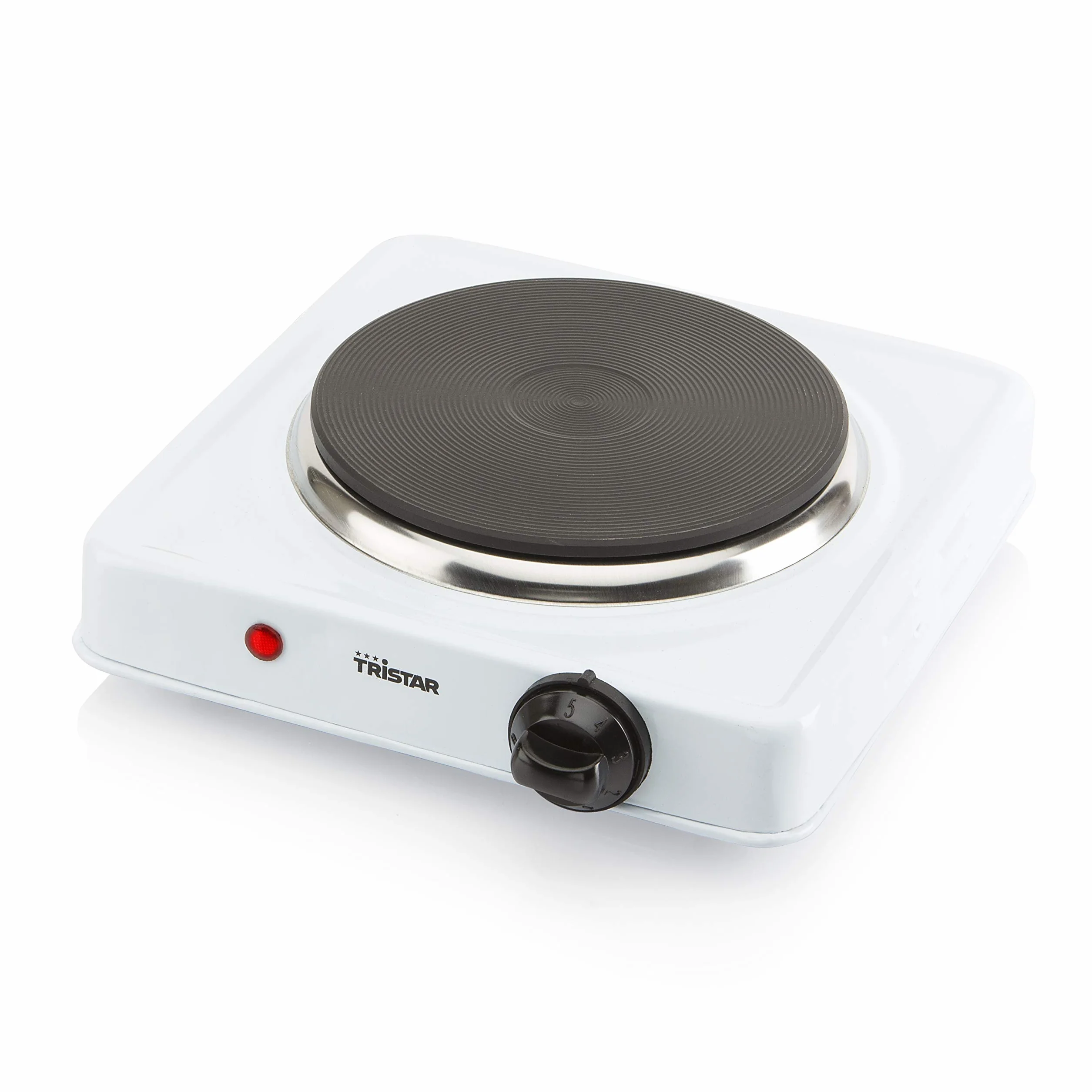 Tristar Płyta grzewcza KP-6185 1000 W stal nierdzewna 15 cm termostat biały