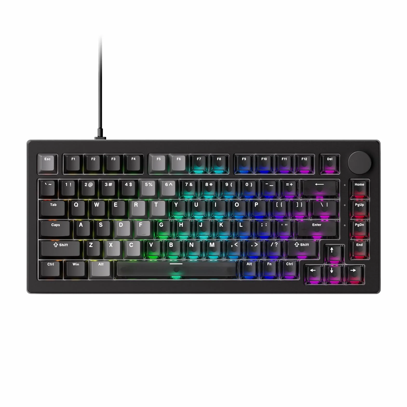 Akko 5075 V3 HE Rapid Trigger klawiatura, przełącznik magnetyczny z efektem Halla, zapytacze 8K, RT0,005 mm, układ 75% US, podświetlenie RGB, przewodowa klawiatura do gier do komputerów PC i Mac