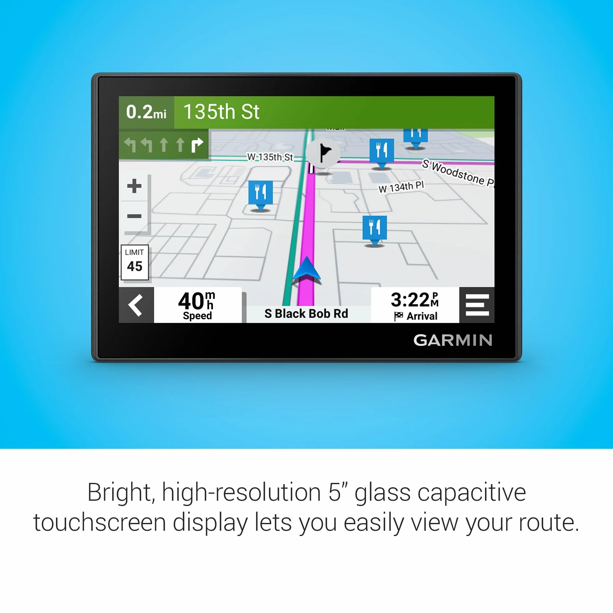 Garmin Drive 53 Nawigacja Samochodowa GPS 5" Ekran Dotykowy Mapy Europy (Odnowiony)