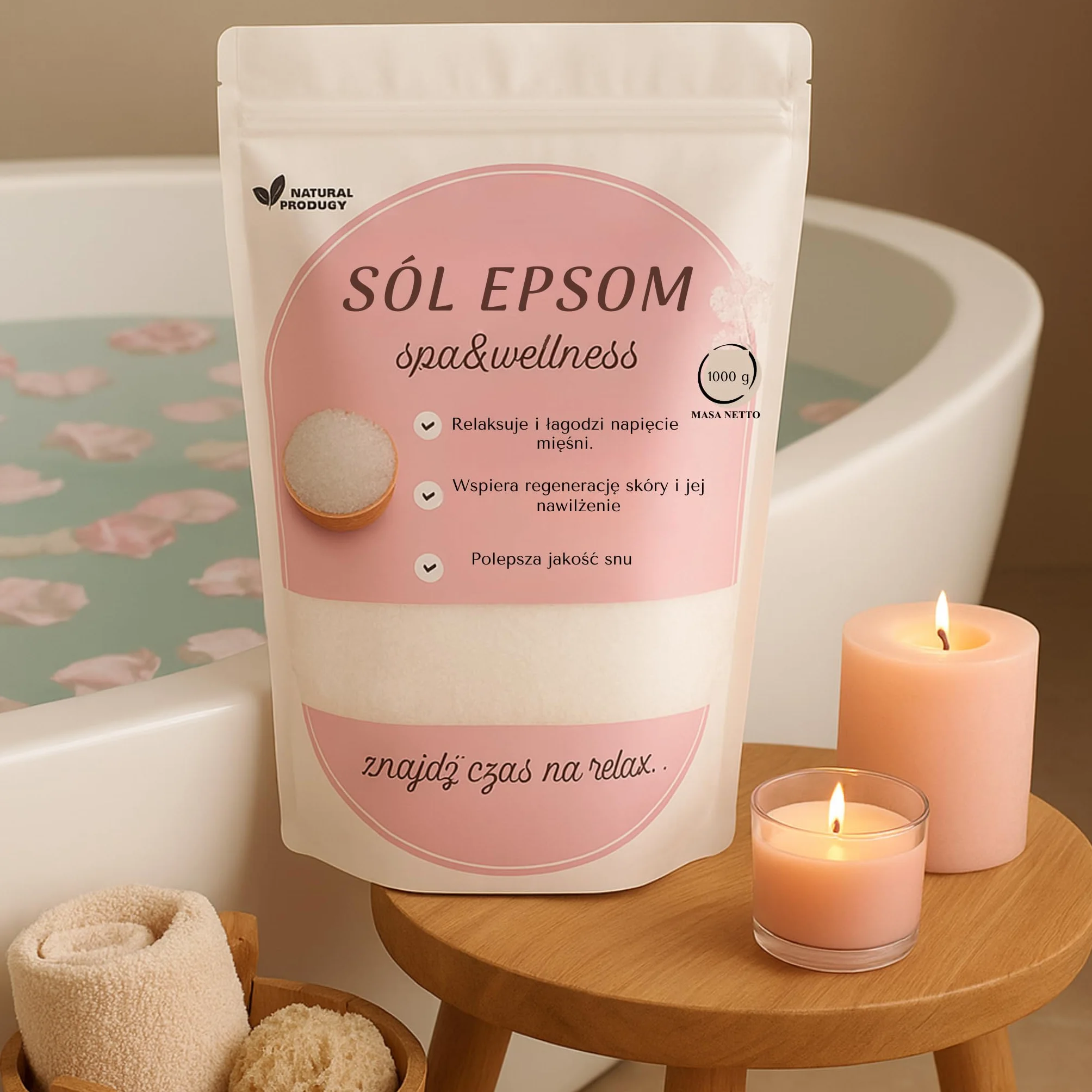 Sól Epsom Sól do Kąpieli 1000g SPA Relaks