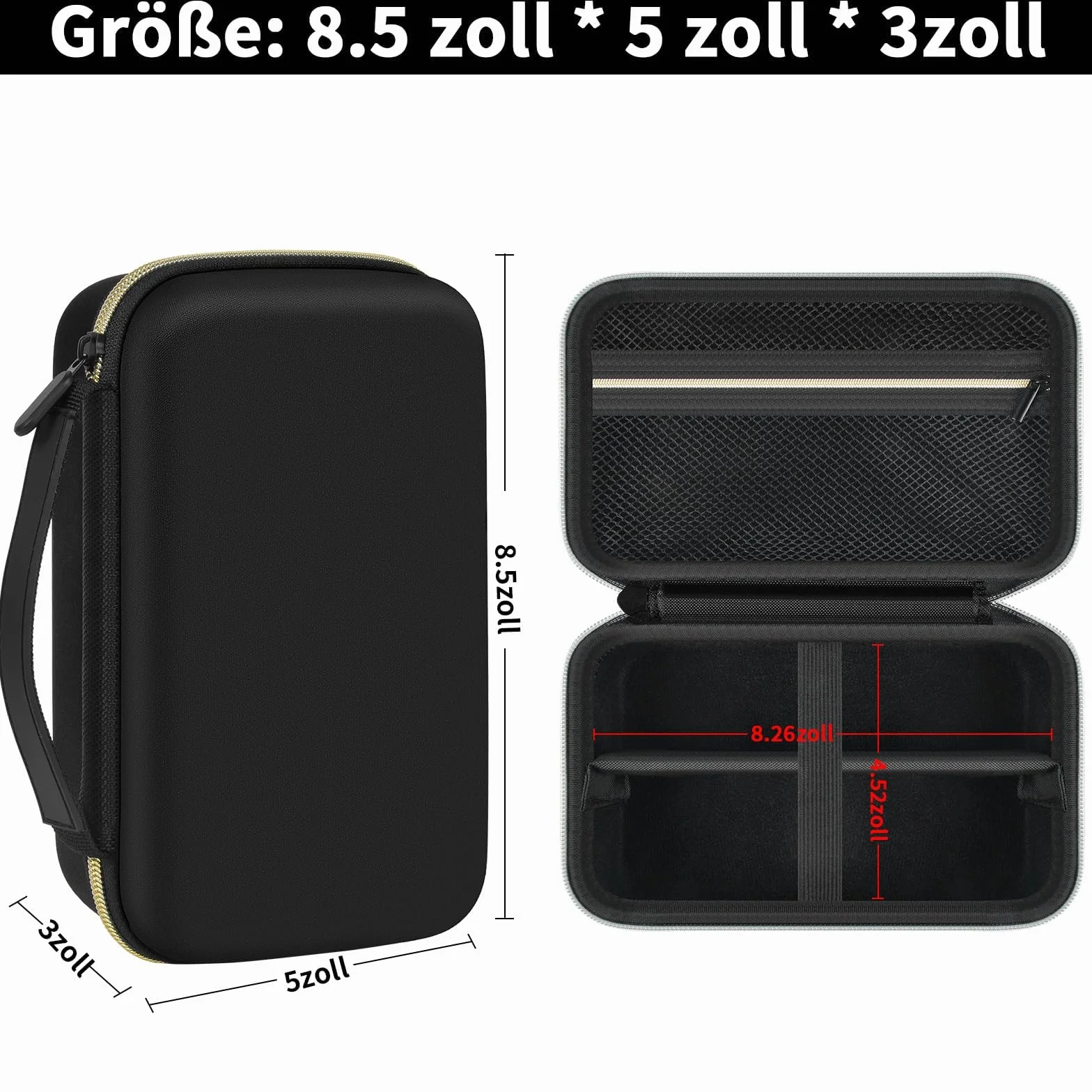 Torba do strzyżenia włosów GLAKER dla mężczyzn + zestaw do strzyżenia włosów, głęboka czerń