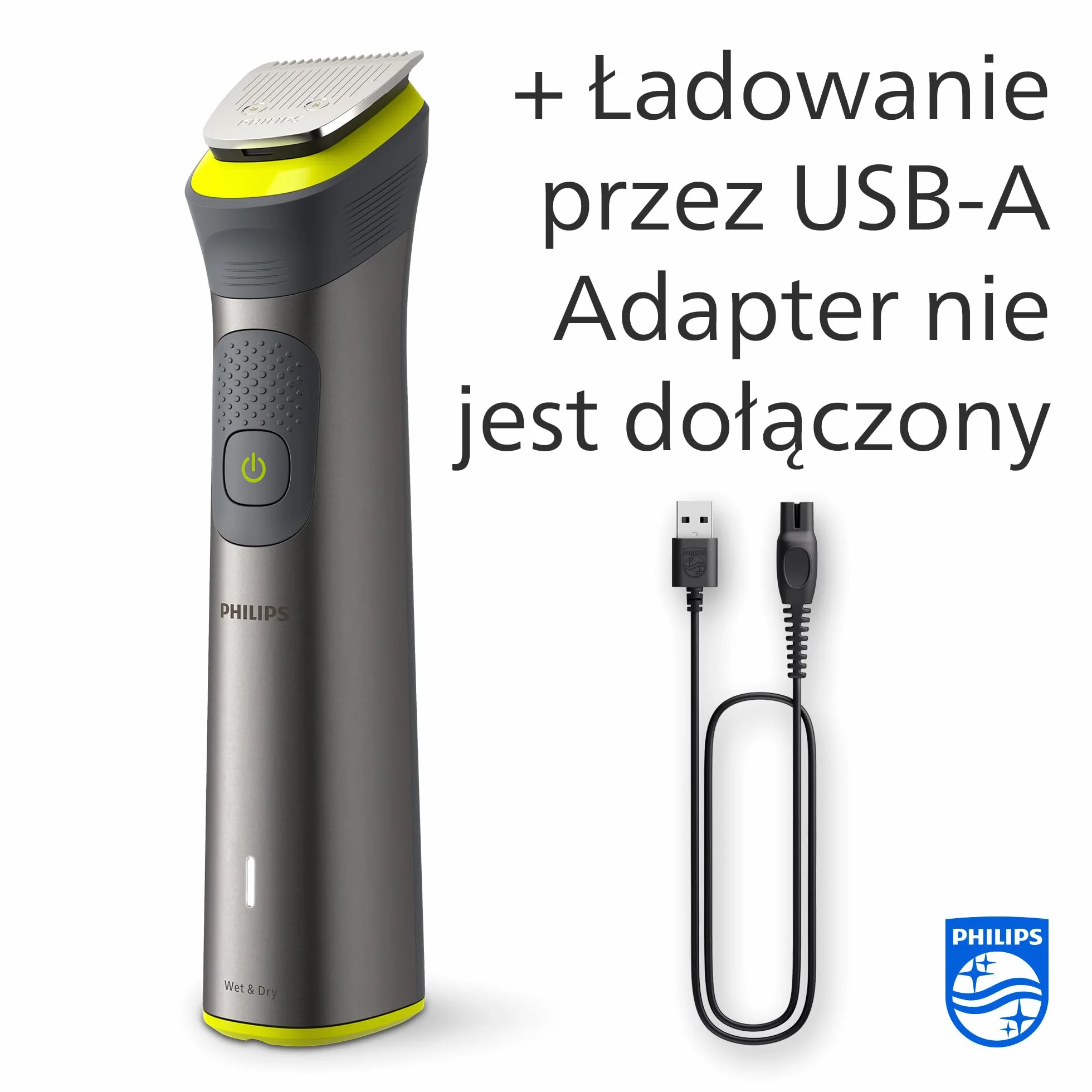 Philips Trymer wielofunkcyjny z serii 7000, multigroom 14 w 1 do twarzy, głowy i ciała, jedno narzędzie — najwyższa precyzja, 21 ustawień długości (0,5-16 mm) (model MG7930/15)