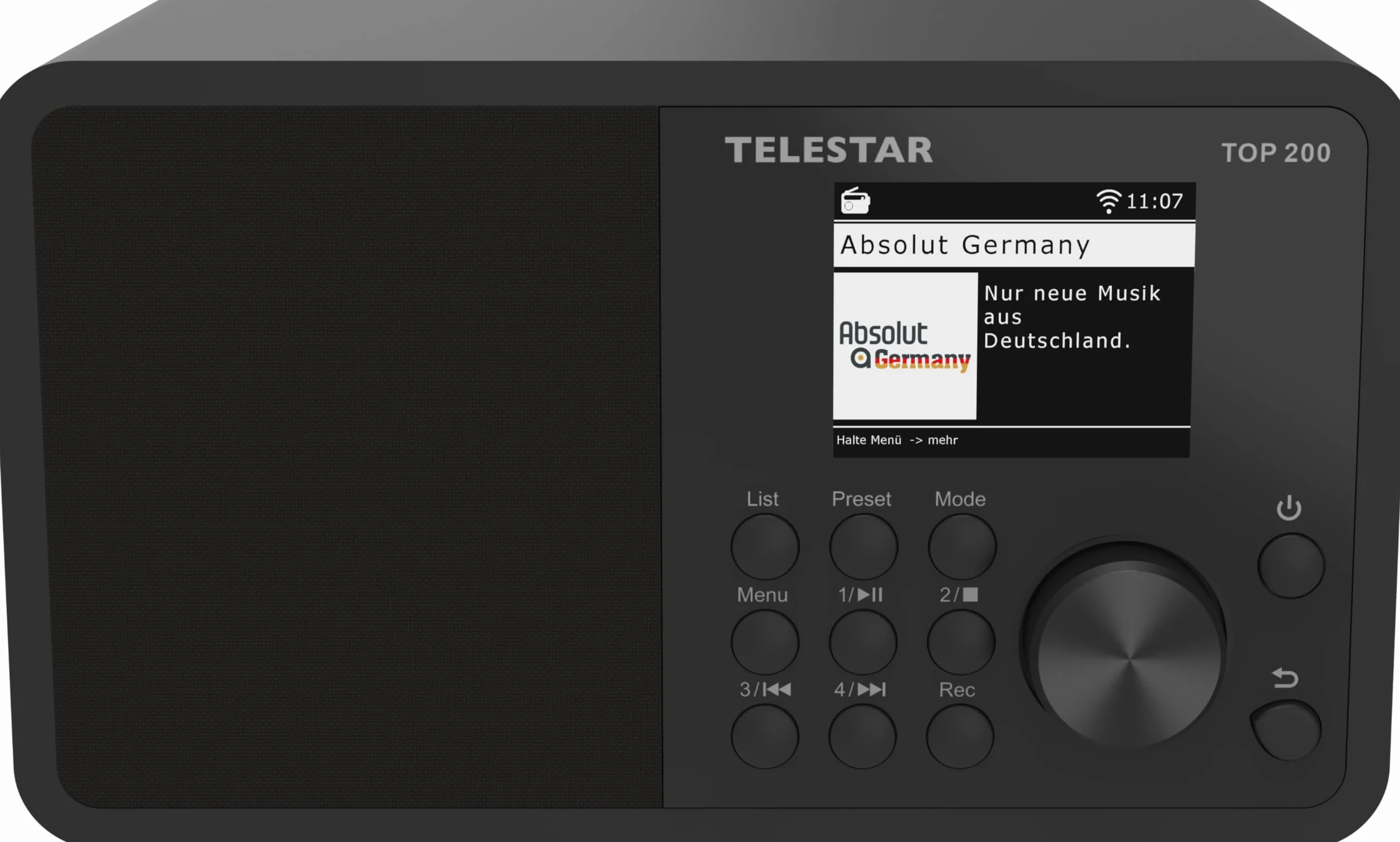 TELESTAR TOP 200 – DAB+/radio internetowe (mono, 10 W, funkcja nadawania/odbioru Bluetooth, nagrywanie USB, system alarmowy, sterowanie aplikacją) – czarne