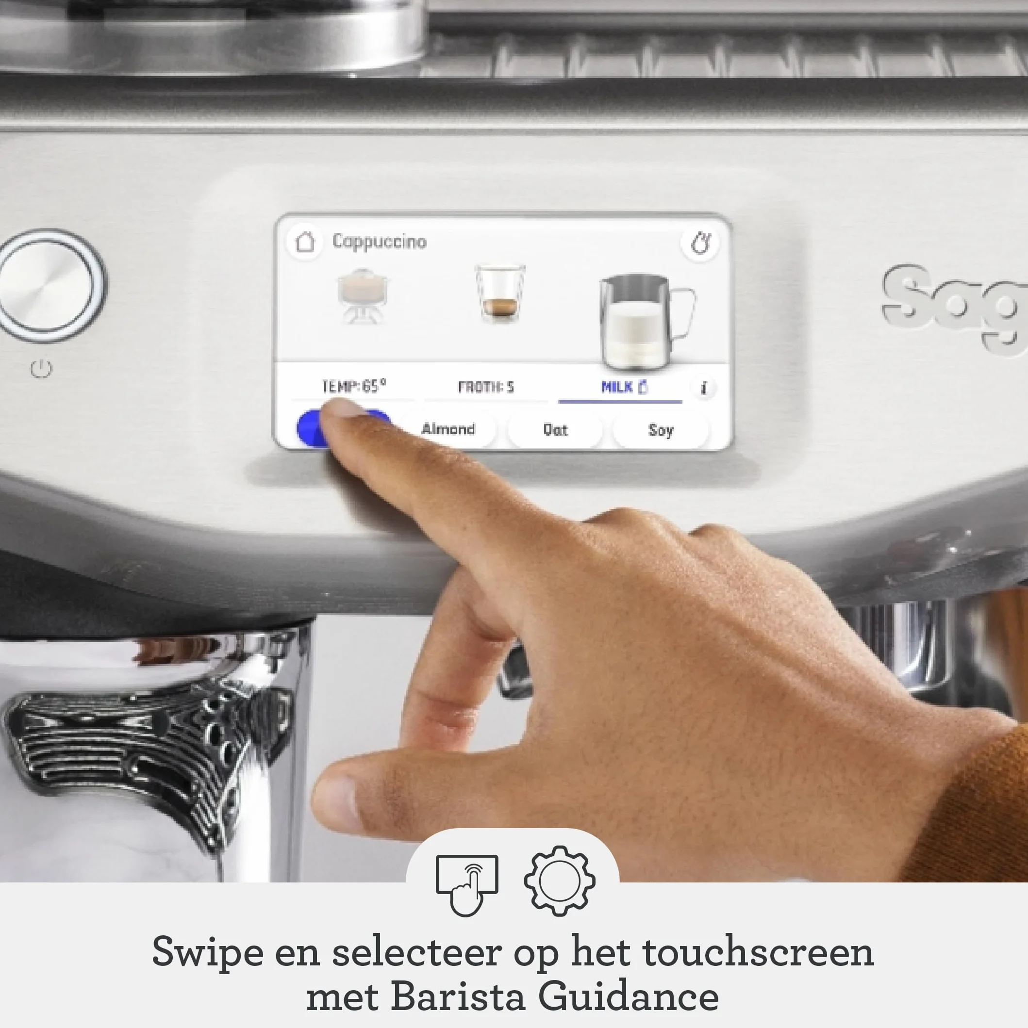 Sage Appliances The Barista Touch Impress Ekspres do Kawy Srebrny