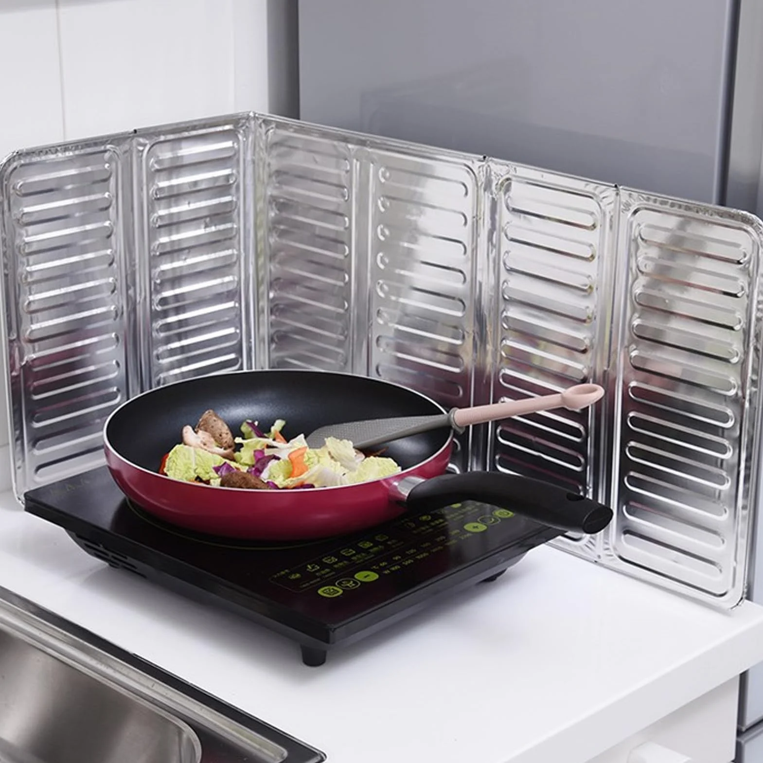 Stove Oil Baffle Foldable Grease Splatter Shield 12,8 x 33,07 cala Odporna na Wysokie Temperatury Ochrona Ściany