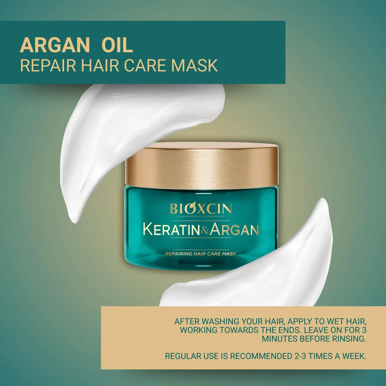 Bioxcin Keratin & Argan Maska regenerująca do włosów suchych i zniszczonych 225 ml