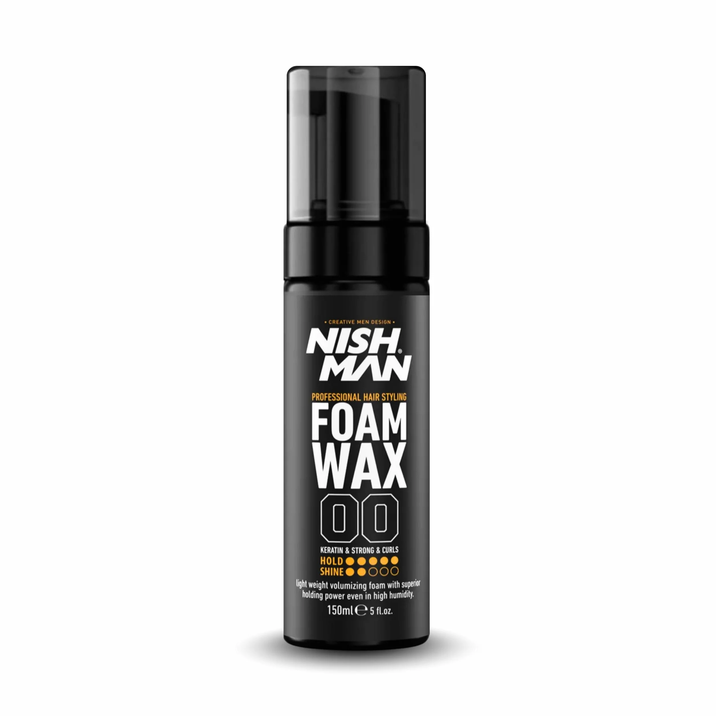 NISHMAN Foam Wax - Wosk Piankowy 150ml - Elastyczne Utrwalenie i Naturalny Połysk dla Każdego Rodzaju Włosów - Perfekcyjna Stylizacja i Tekstura bez Lepkiego Efektu