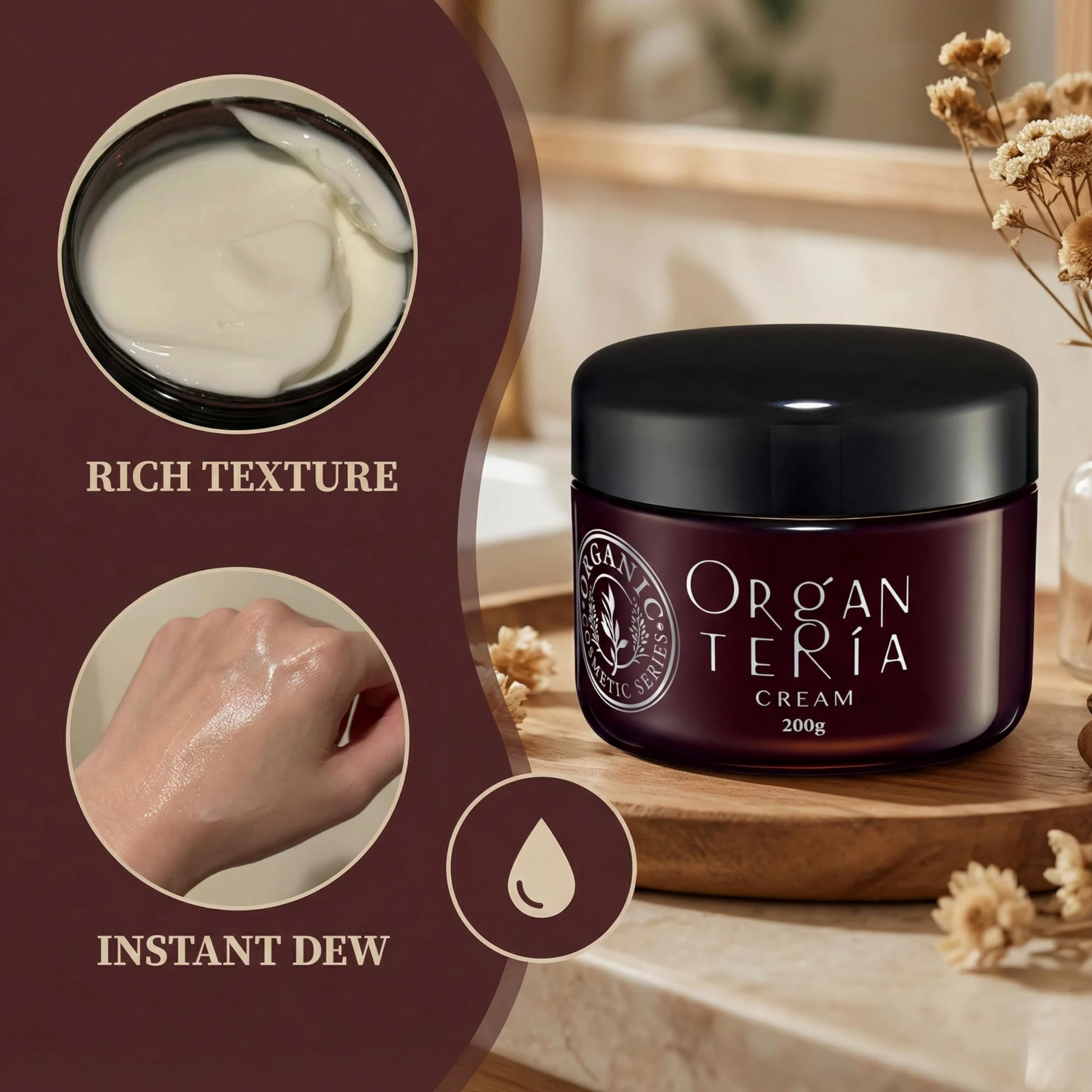 Elitzia Bio krem nawilżający do twarzy, bogaty w składniki odżywcze z olejkiem jojoba, masłem shea i witaminą E, przeciwzmarszczkowy, głębokie nawilżenie, do wszystkich rodzajów skóry, krem na dzień i