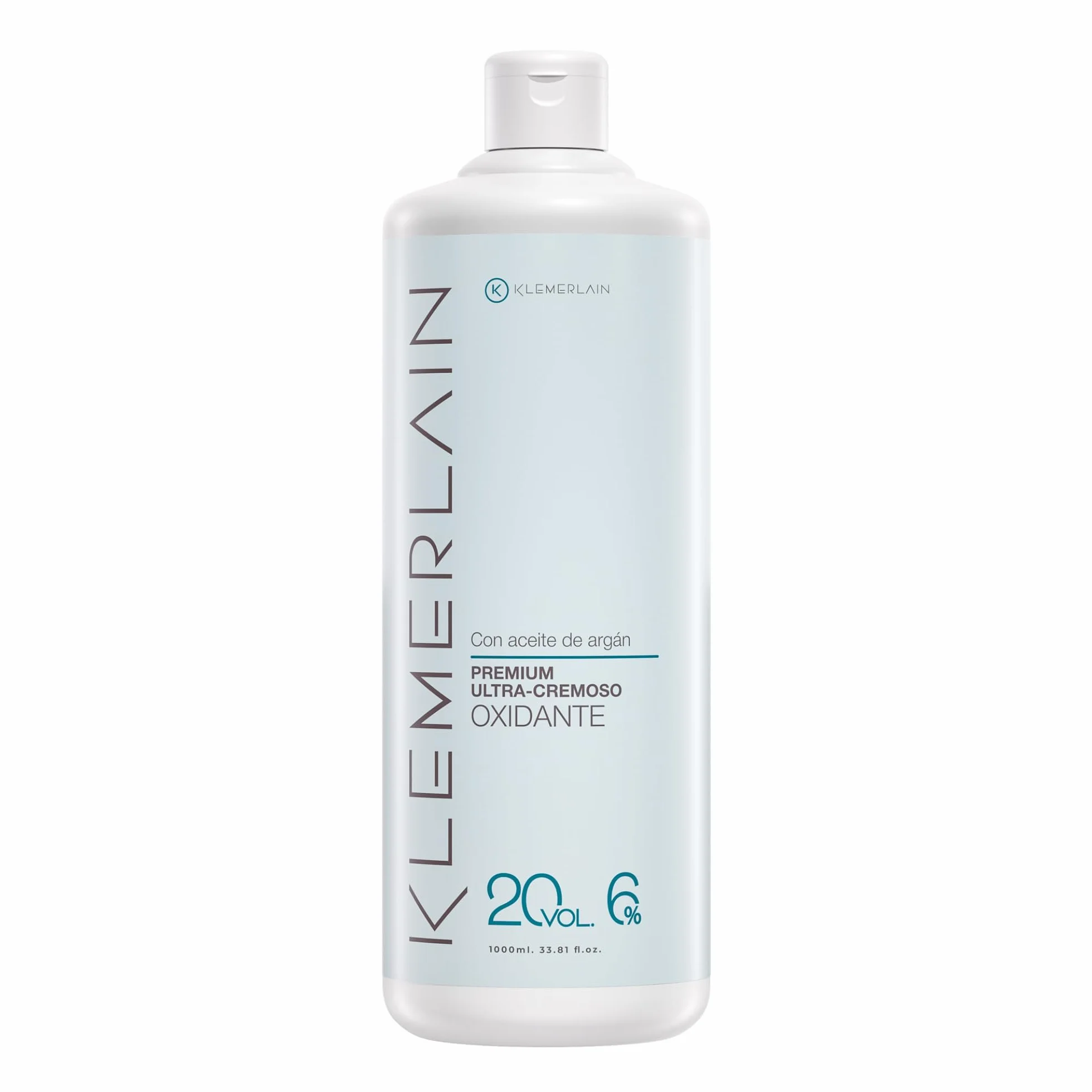 Klemerlain Dotleniony krem ​​do włosów, Ultrakremowy utleniacz do włosów, Trwała koloryzacja, Wegańska, Farba do włosów - 1000 ml (20 vol, 6%)