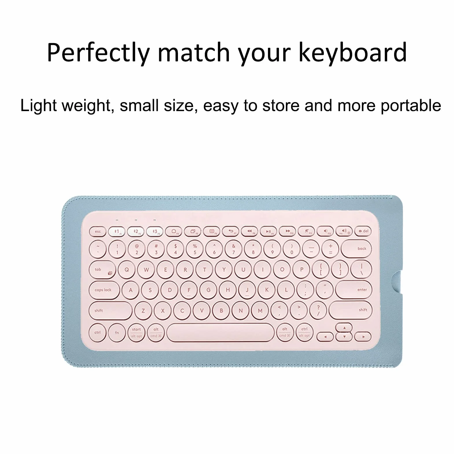 Etui na klawiaturę Logitech K380, przenośne, przenośne, pyłoszczelne etui ochronne na klawiaturę, ze sztucznej skóry (niebieskie)