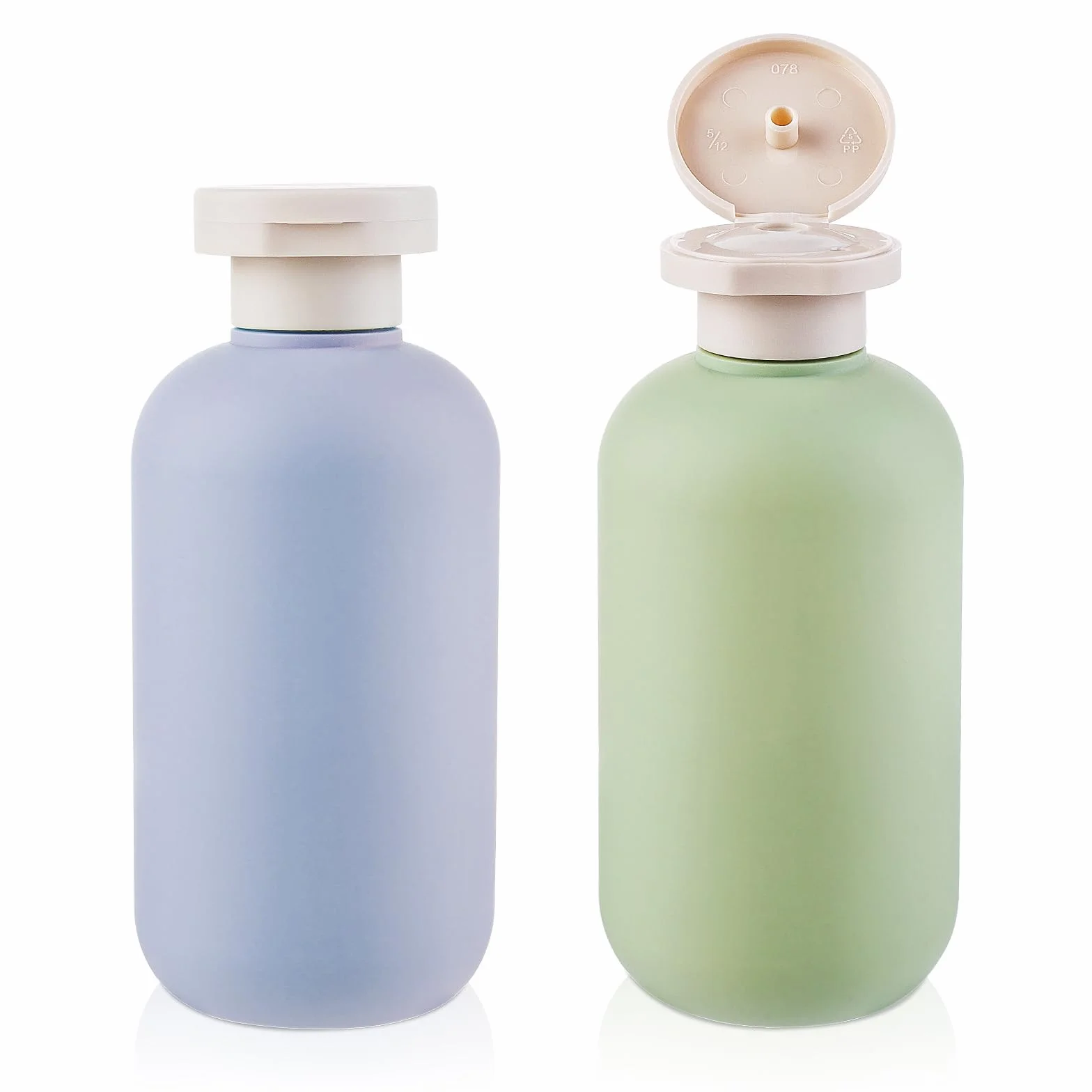 WLLHYF Butelki do wyciskania, 2 sztuki, 200 ml, plastikowe pojemniki podróżne do wielokrotnego napełniania, puste butelki z zatyczką, akcesoria podróżne do szamponu, kremów, balsamu, odżywki