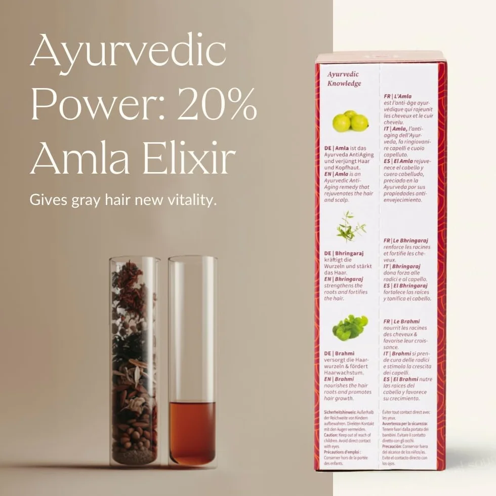 khadi STRONG AMLA Ajurwedyjski olejek do włosów, wspomaga wzrost włosów, zapobiega wypadaniu włosów i siwym włosom, wzmacnia cebulki włosów, 100% ziołowy i wegański, kosmetyki naturalne 50ml