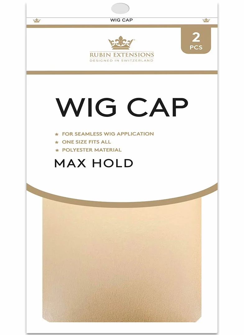 2 szt. czepek pod perukę, nylon, czepek pod perukę marki Rubin Extensions zestaw czepków pod perukę, oddychająca, elastyczna peruka (kremowy)
