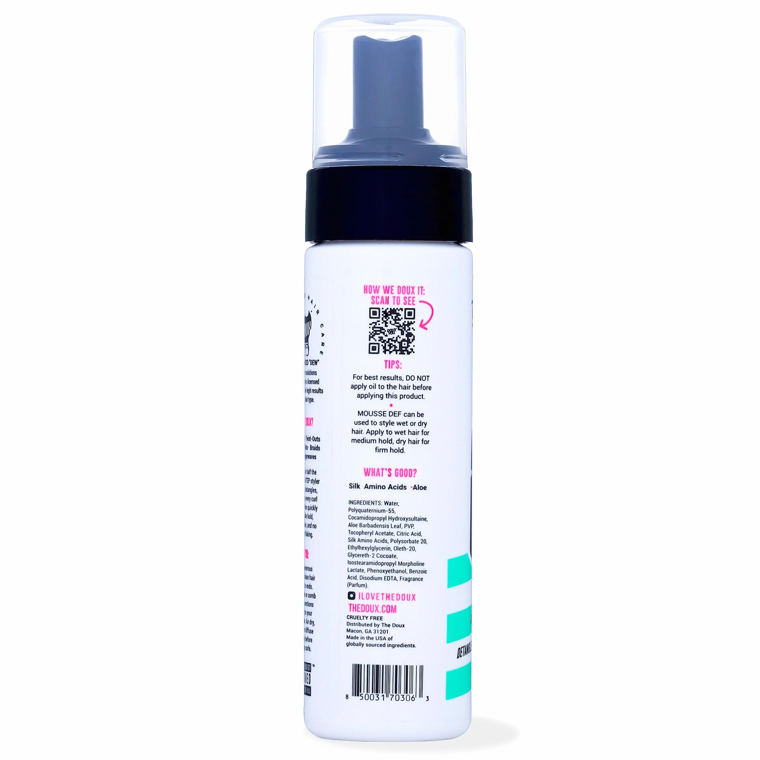The Doux Def Texture Foam Mousse 7.0 Fl Oz Transparent 1 sztuka